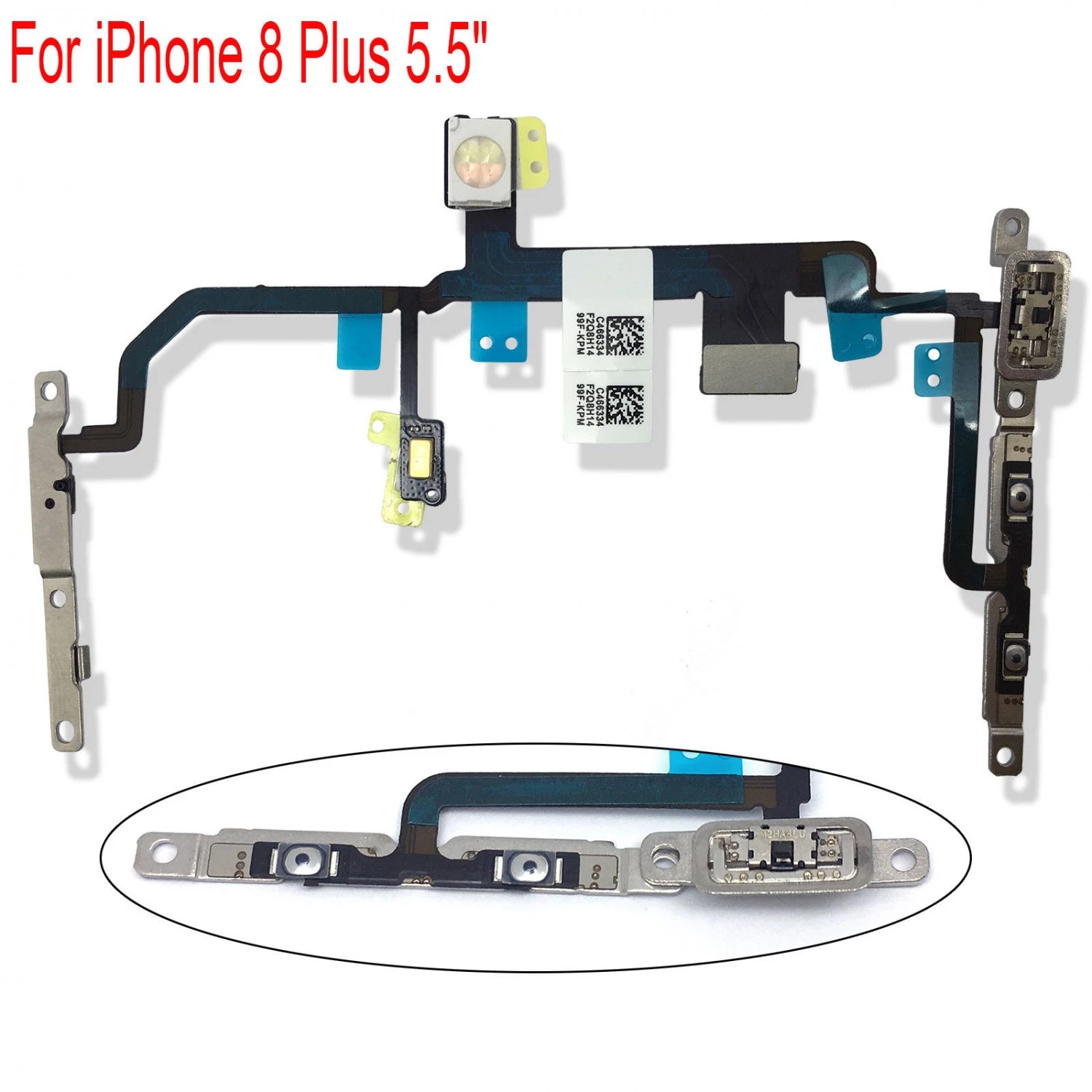 power flex with mute button for iphone 8 Plus 8+ 5.5