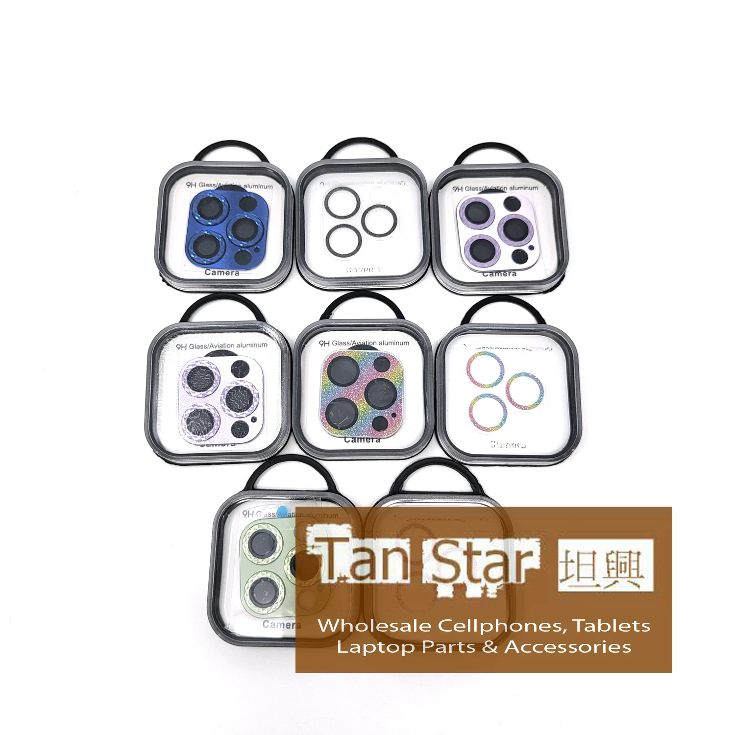 Apple iPhone 12 Pro - Bling Bling Back Camera Tempered Glass Screen Protector (Mixed Colors)