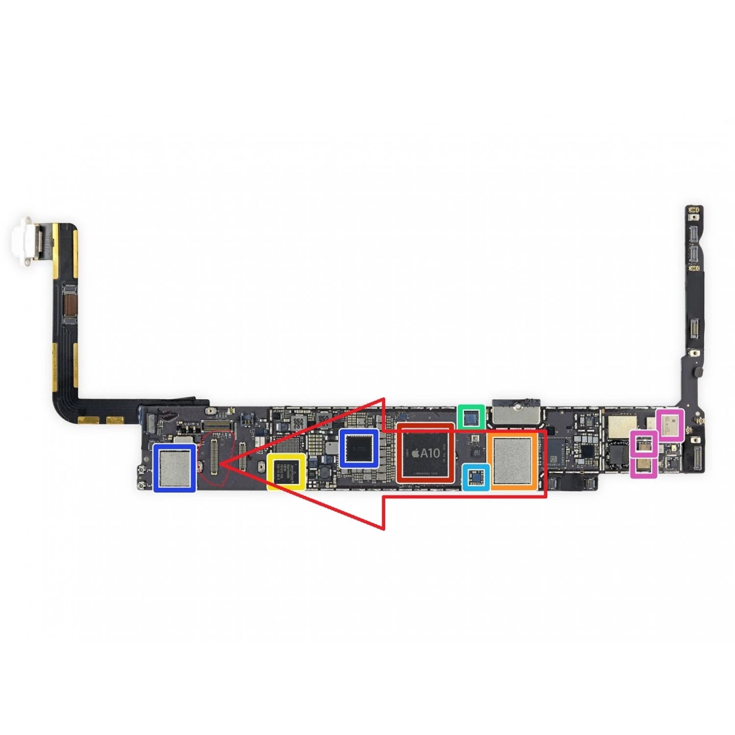 digitizer FPC connector BIG for Apple iPad 7 2019 10.2" / iPad 8 2020 A2198 A2200 A2270 A2428