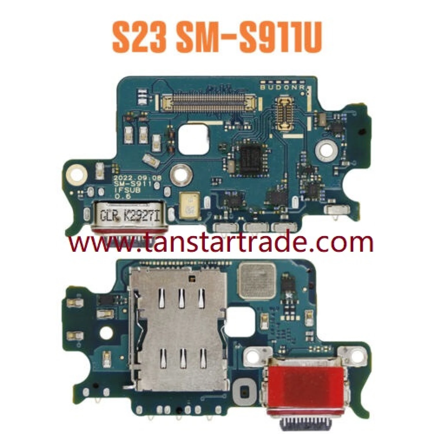 charging port assembly (American Vers.) for Samsung S23 S911 S911U S911A