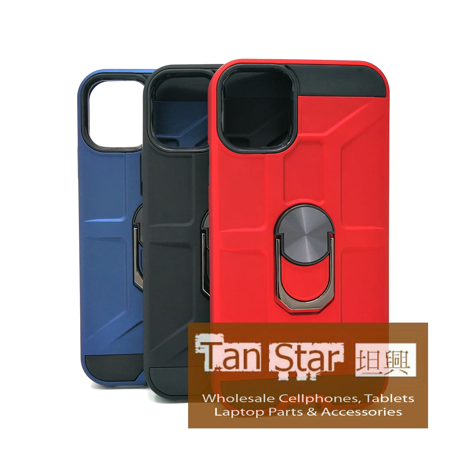 Apple iPhone 12 / 12 Pro - Golem Dual Layered Magnet Enabled Case with Ring Kickstand