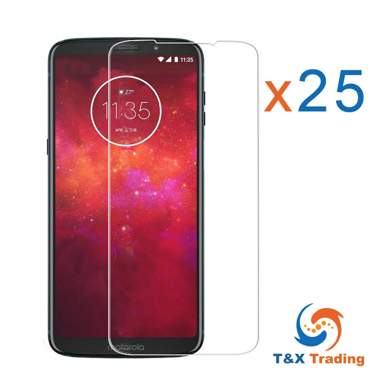 Motorola Moto Z3 Play Bulk (25Pcs) Tempered Glass Screen Protector