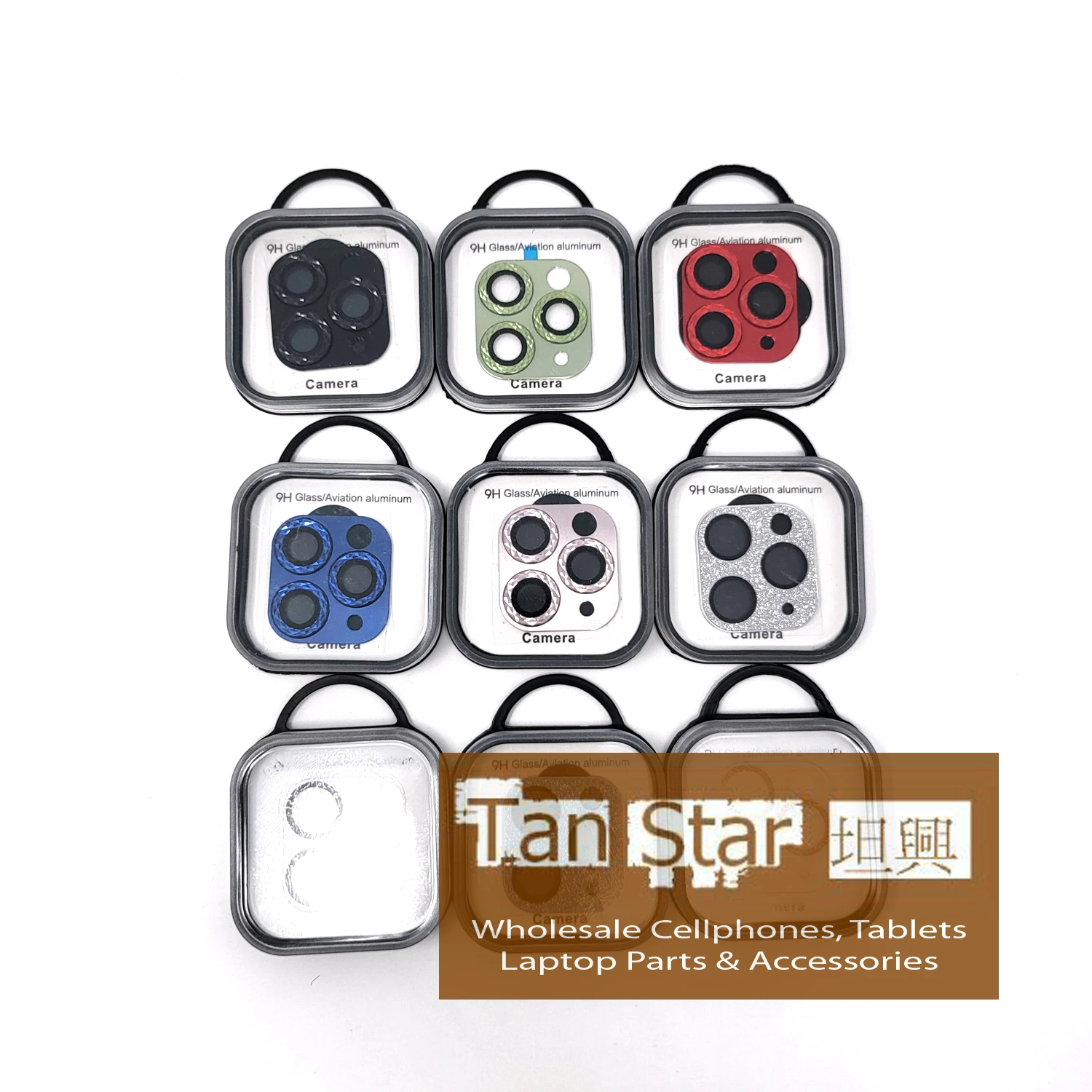 Apple iPhone 11 Pro / 11 Pro Max - Bling Bling Back Camera Tempered Glass Screen Protector (Mixed Colors)