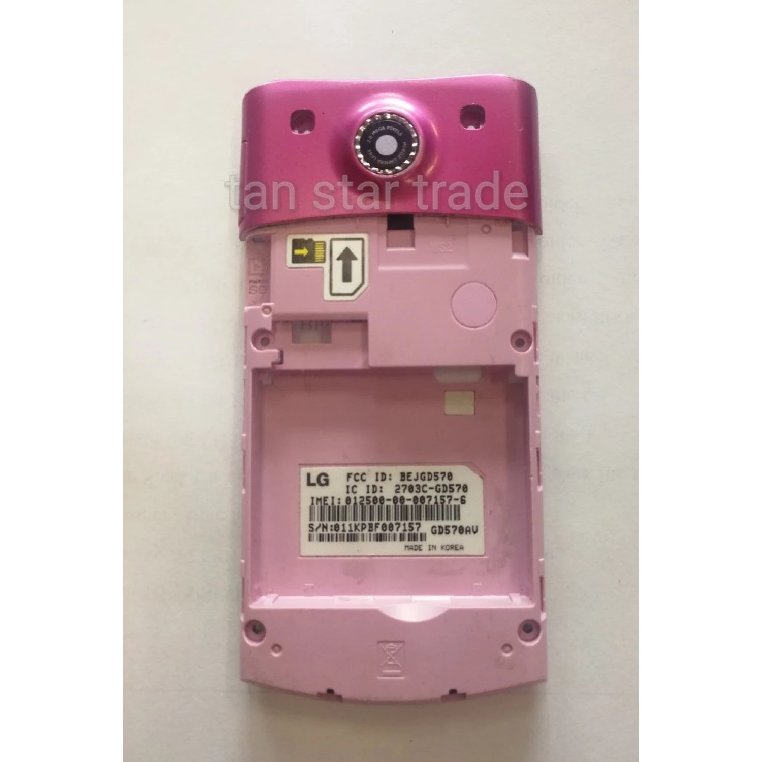 back housing camera lens for LG GD570 GD570AV