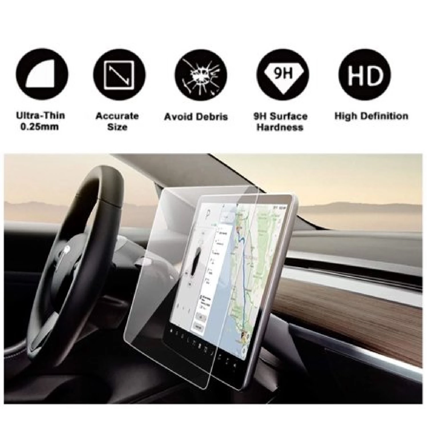 Tesla Model 3 / Y 15" - Tempered Glass Screen Protector