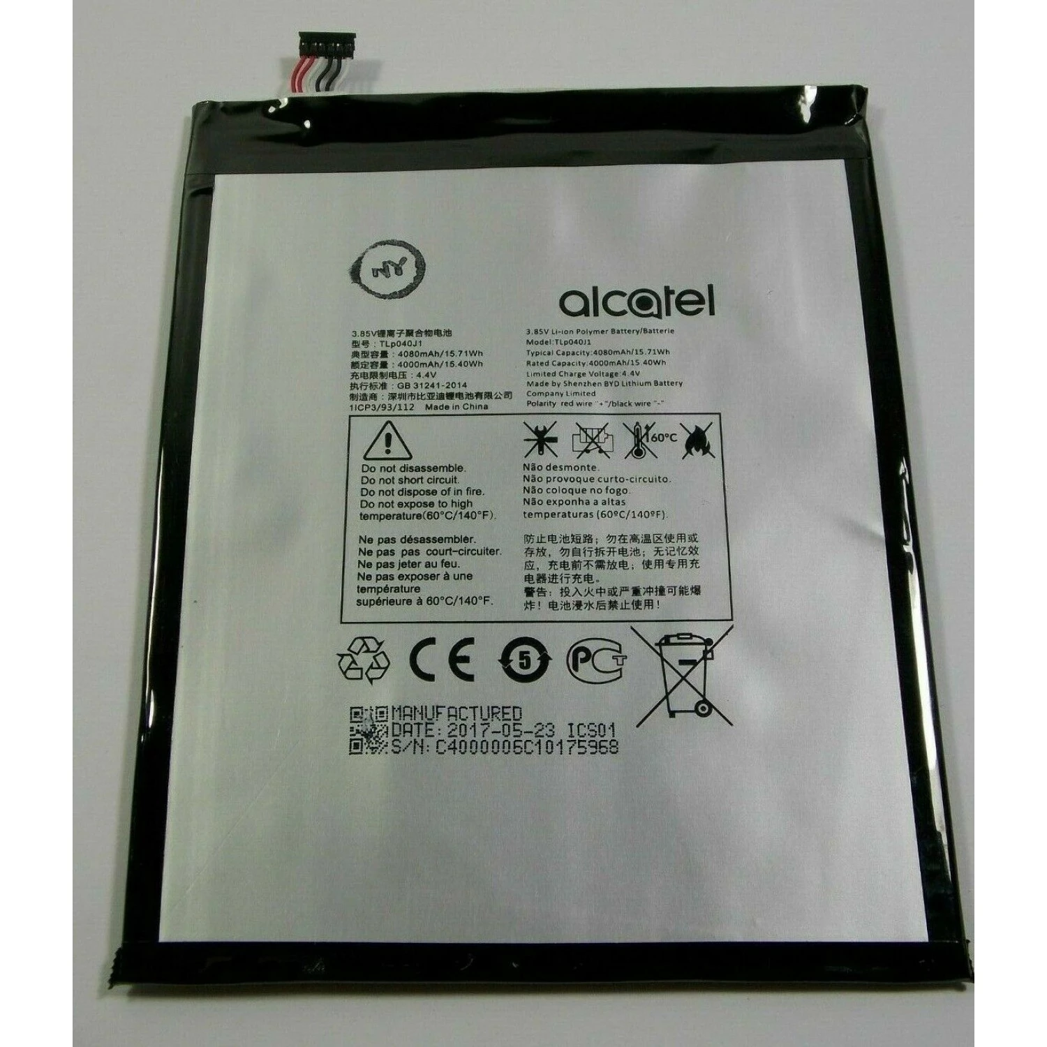 replacement battery TLp040J1 for Alcatel A30 9024 9027 9029