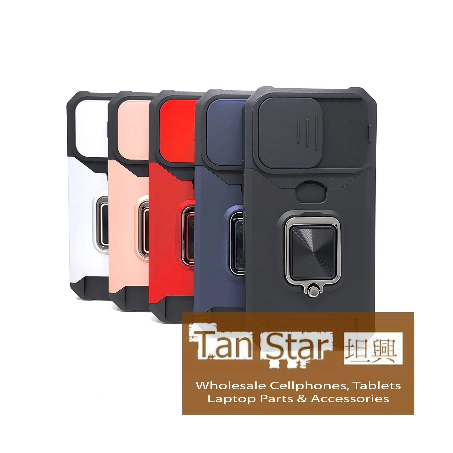 Apple iPhone 13 / 14 - Secure Card Holder Magnet Enabled Case with Ring Kickstand