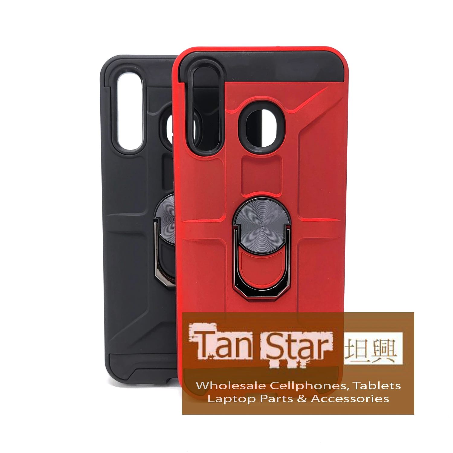 Samsung Galaxy A20 / A30 / A50 / A30S / A50S - Golem Dual Layered Magnet Enabled Case with Ring Kickstand