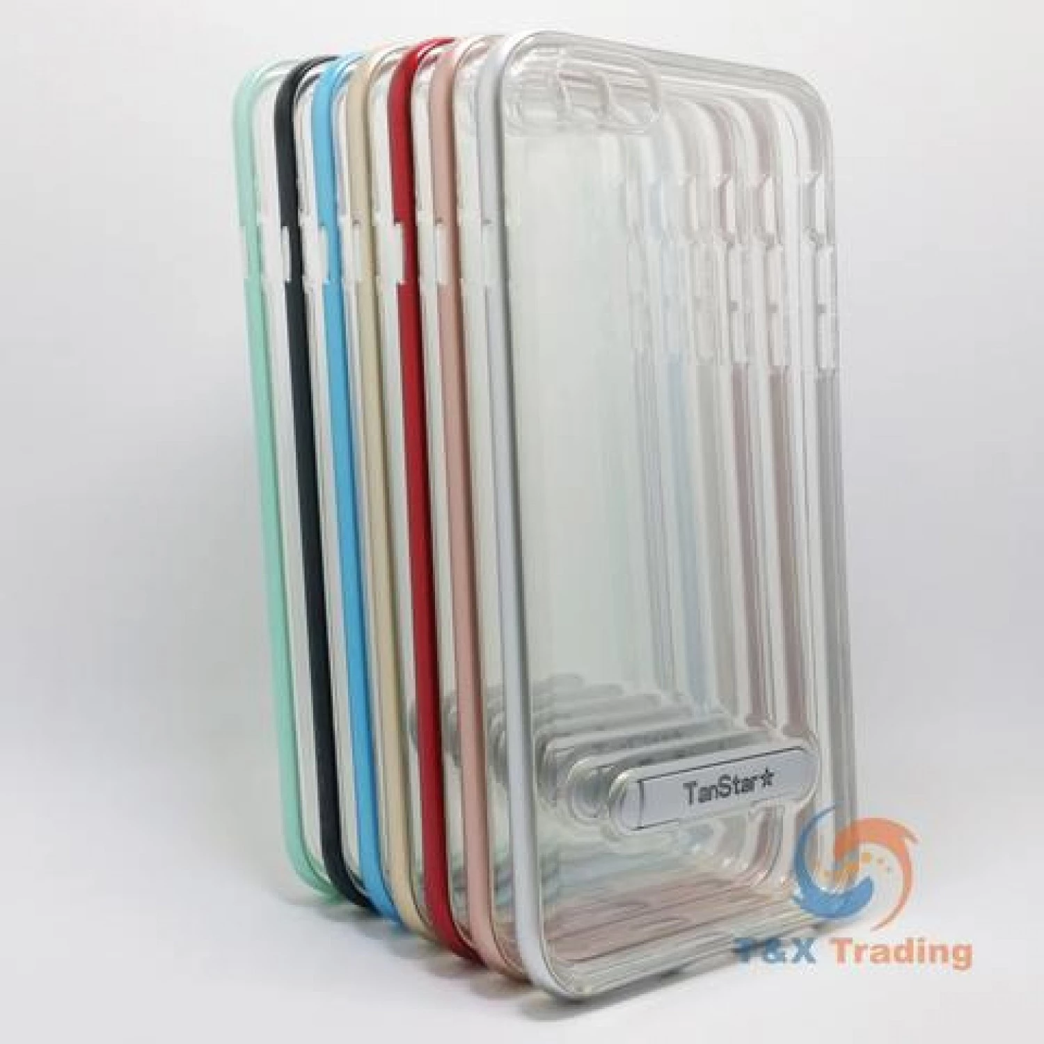 Apple iPhone 6 / 6S - TanStar Aluminum Bumper Frame Case with Kickstand