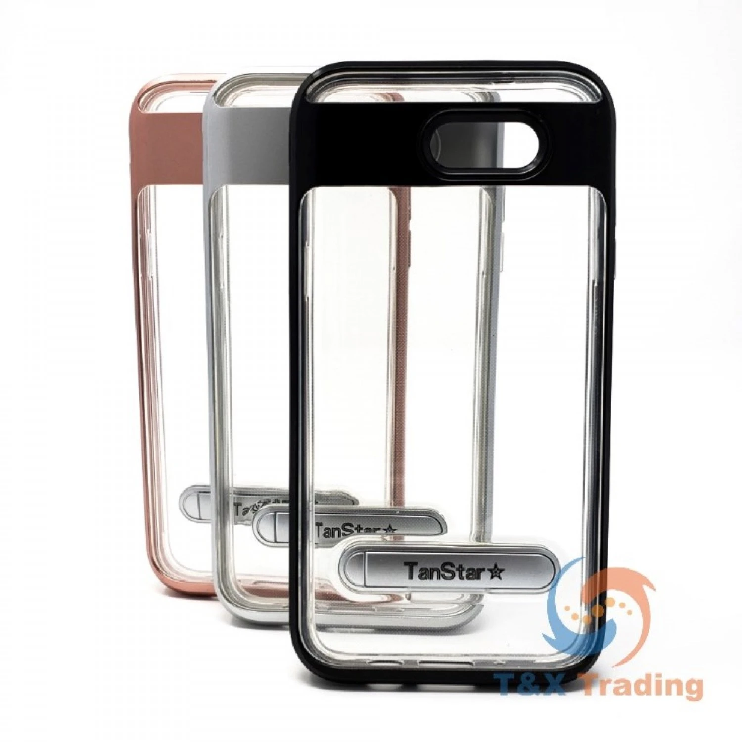 Samsung Galaxy J3 Prime - TanStar Aluminum Bumper Frame Case with Kickstand