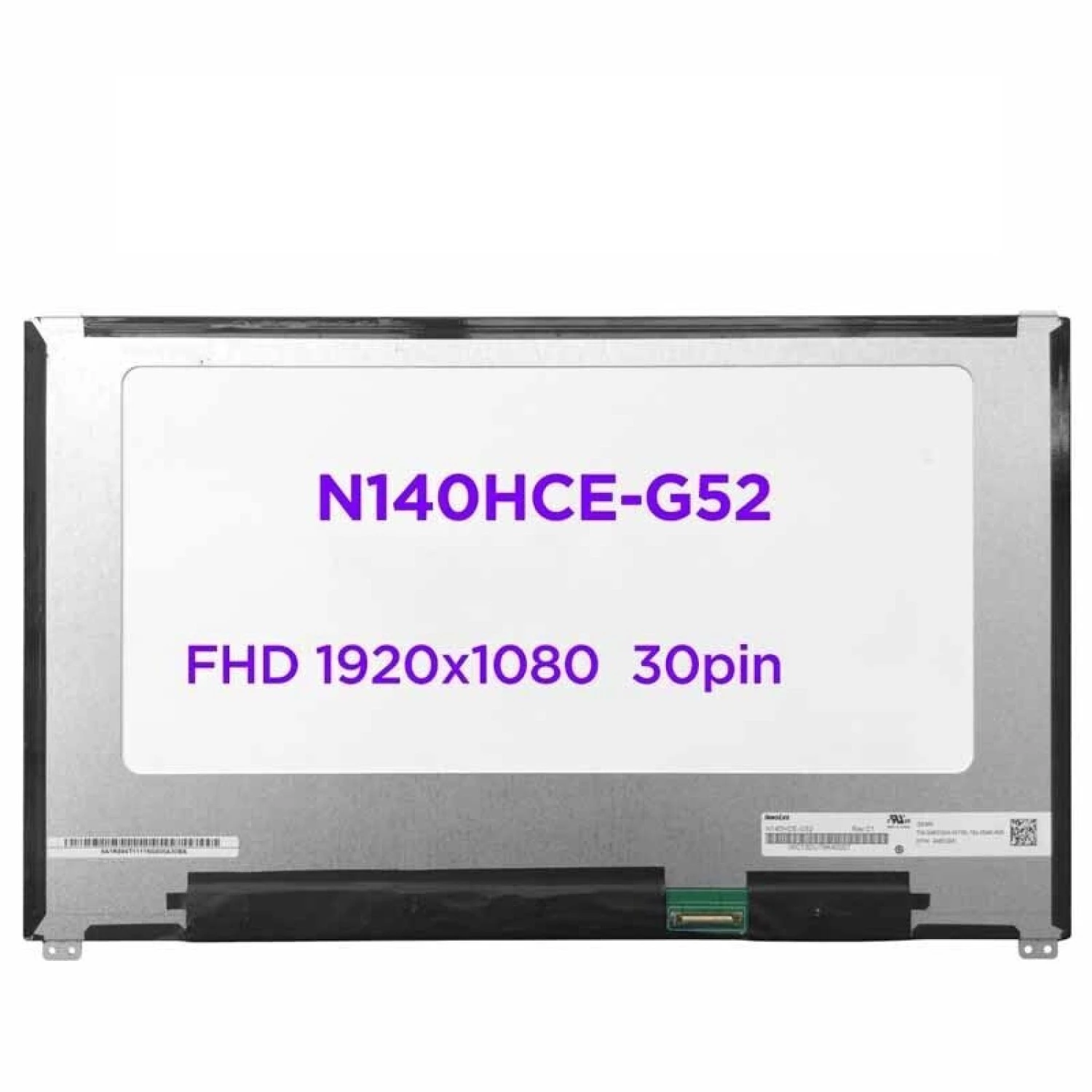 14.0" Laptop LCD Screen 1920x1080p 30 Pins Embedded with Brackets N140HCE-G52