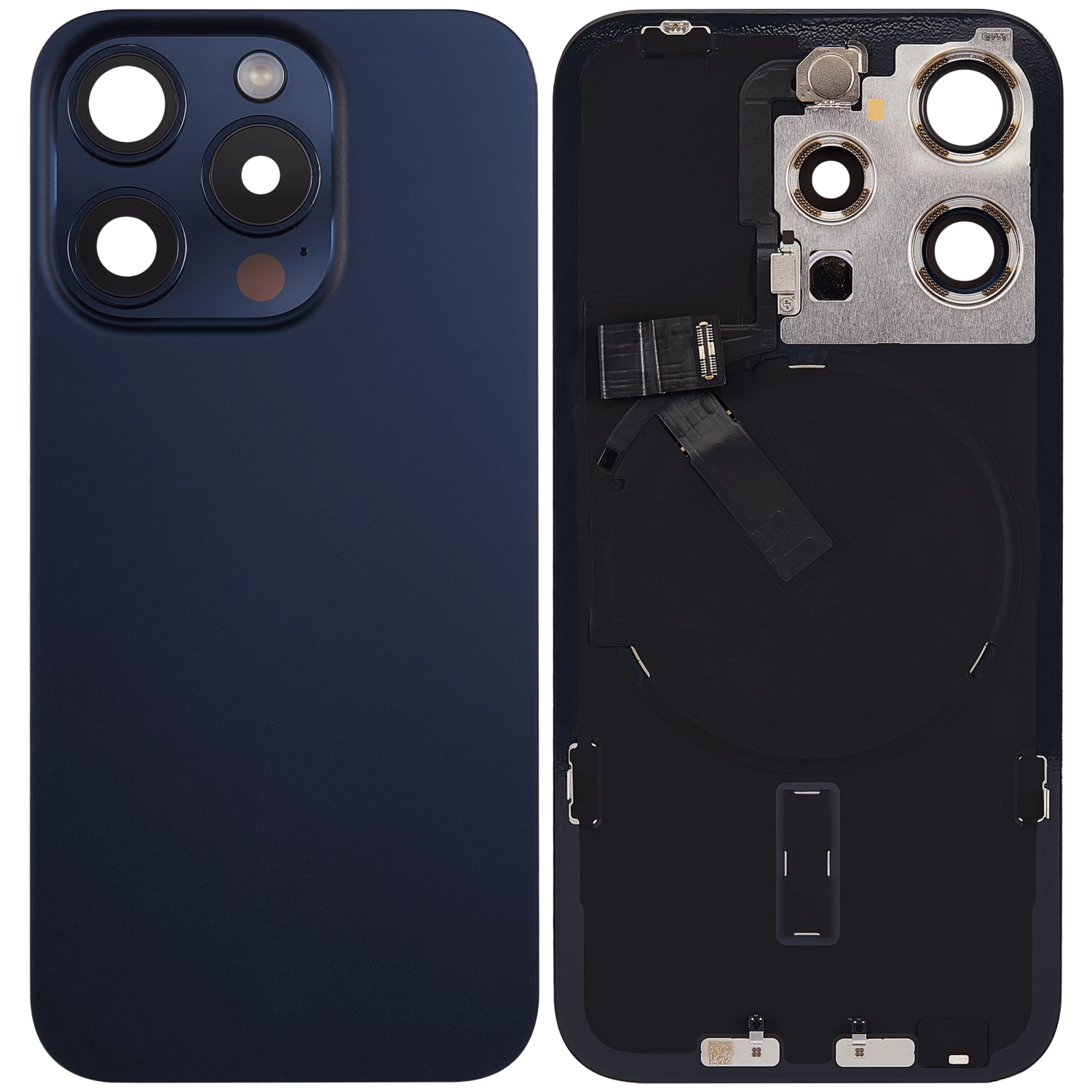 back cover glass with metal for iPhone 15 Pro