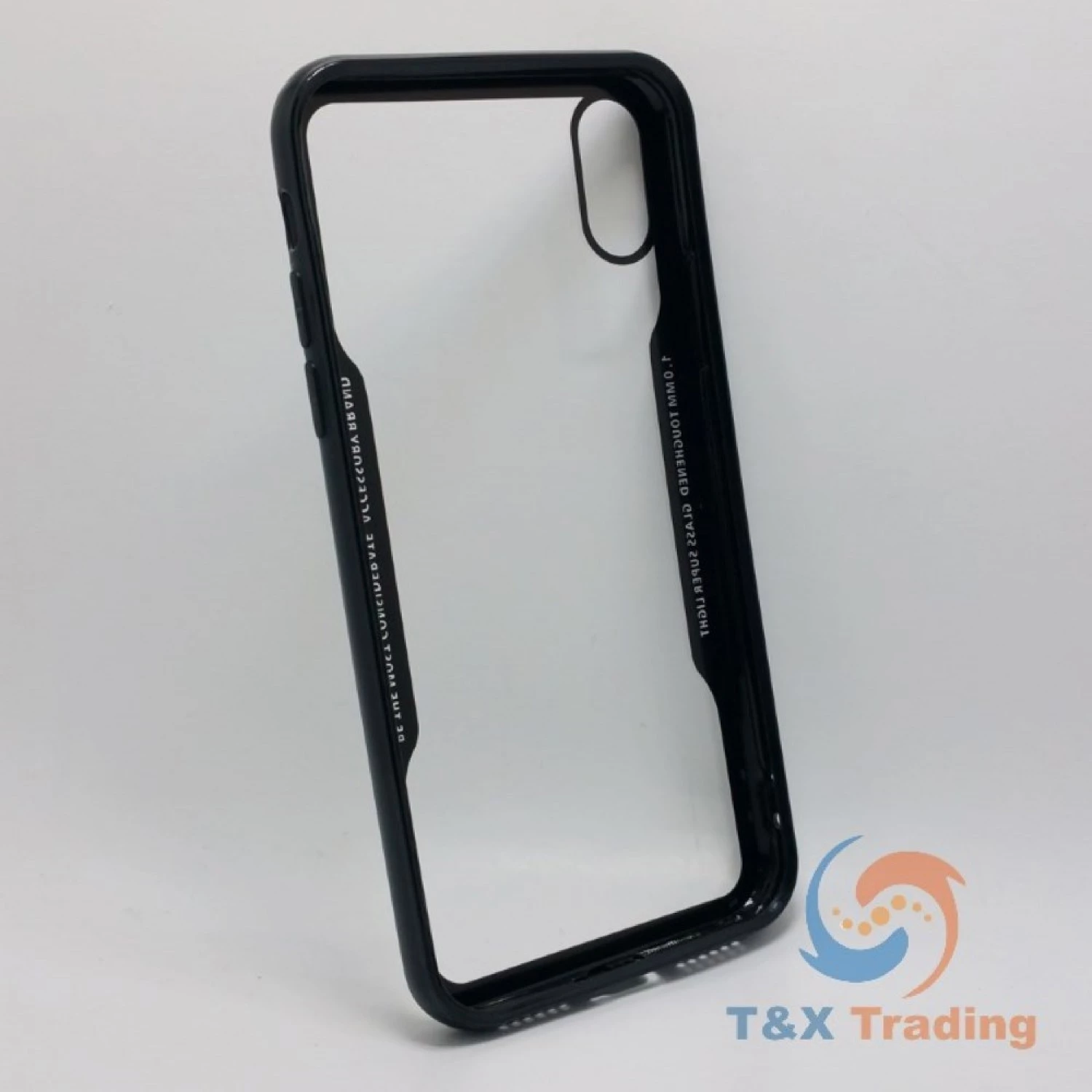 Apple iPhone X / XS - TPU Bumper Frame Case with Clear 1mm Toughened Glass Back Cover