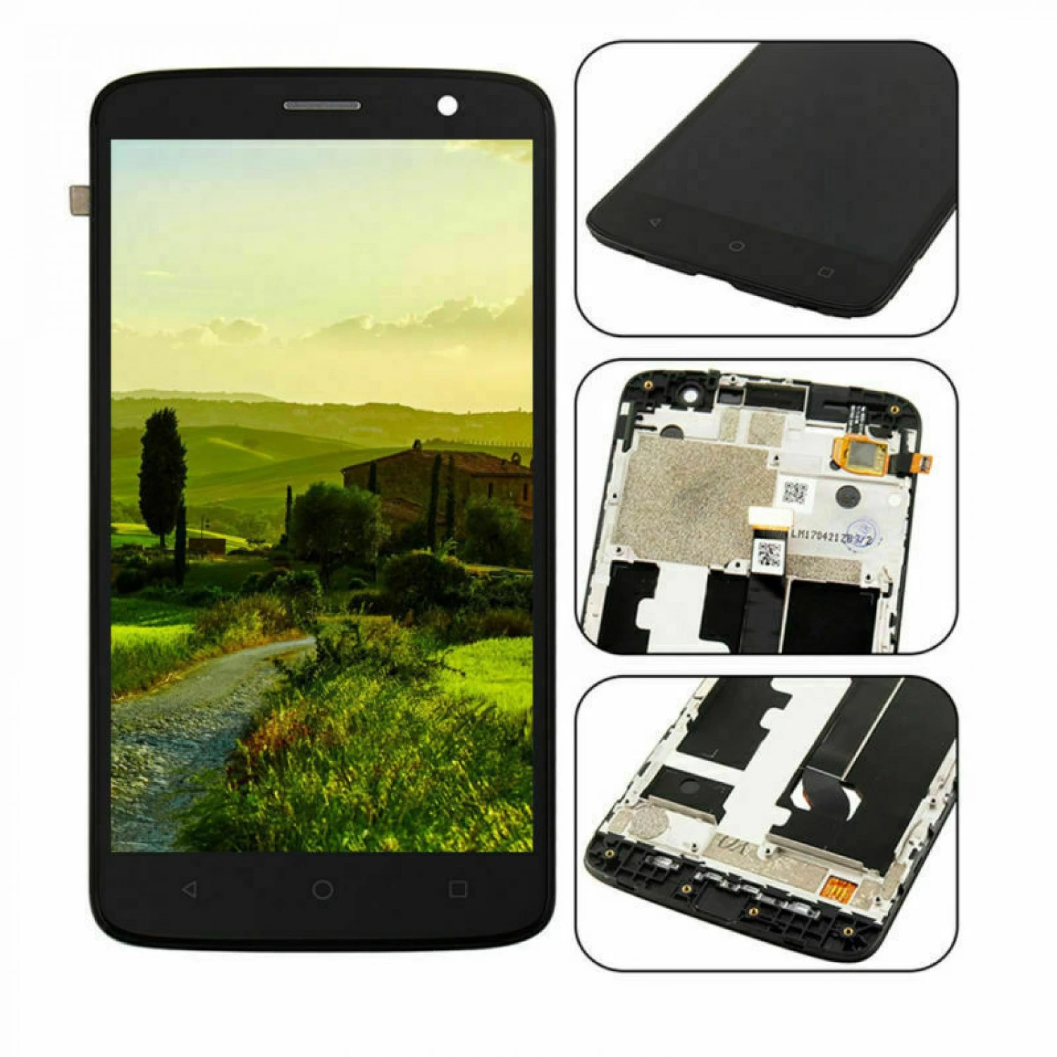 LCD digitizer assembly with frame for ZTE Blade Spark Z971