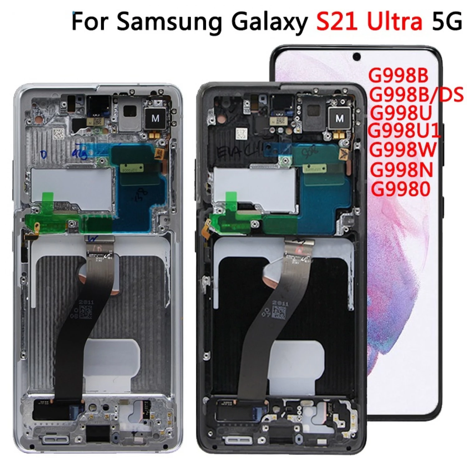 LCD Assembly with Frame OLED for Samsung S21 Ultra G998 G998A G998WA
