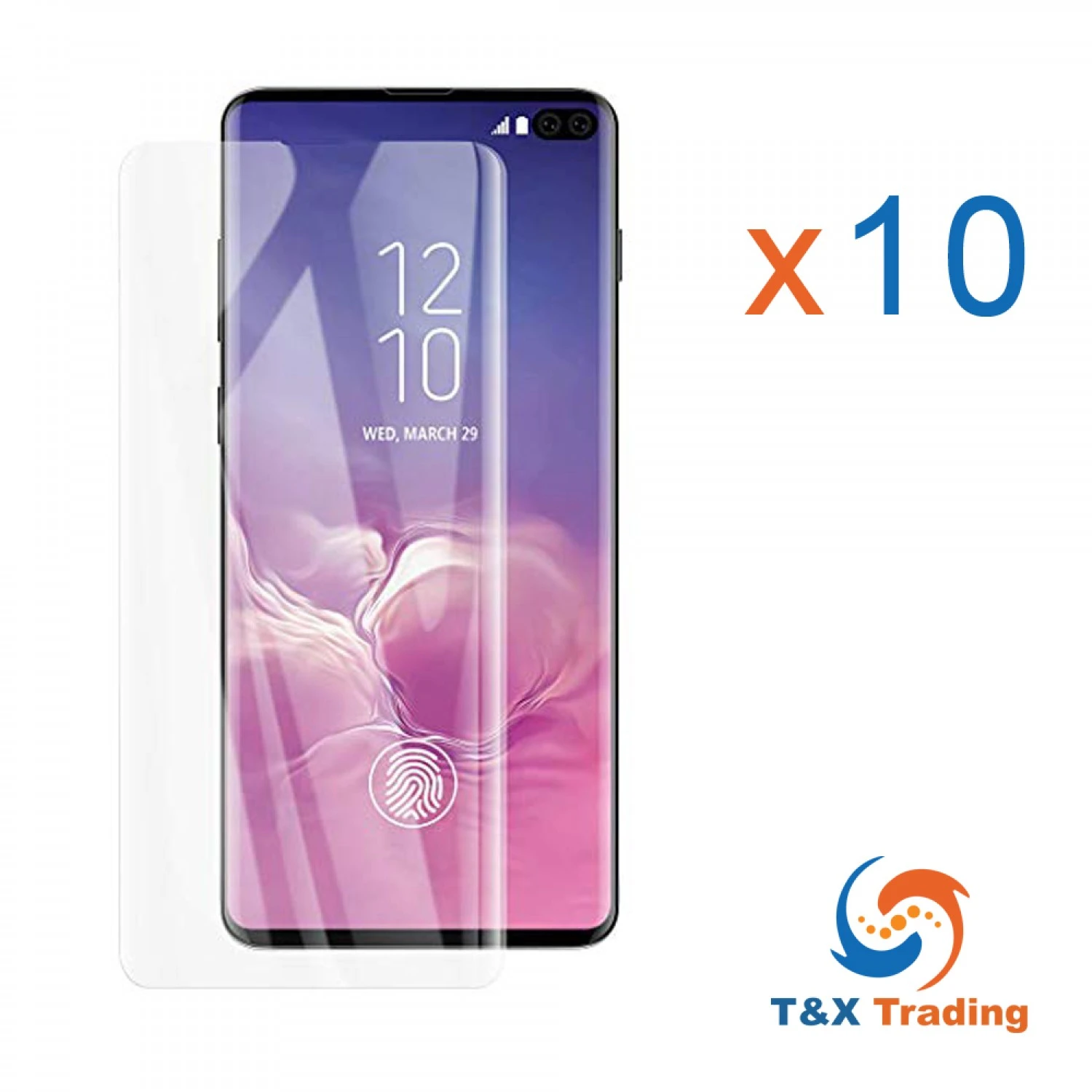 Samsung Galaxy S10 Plus BOX (10Pcs) UV Tempered Glass Screen Protector