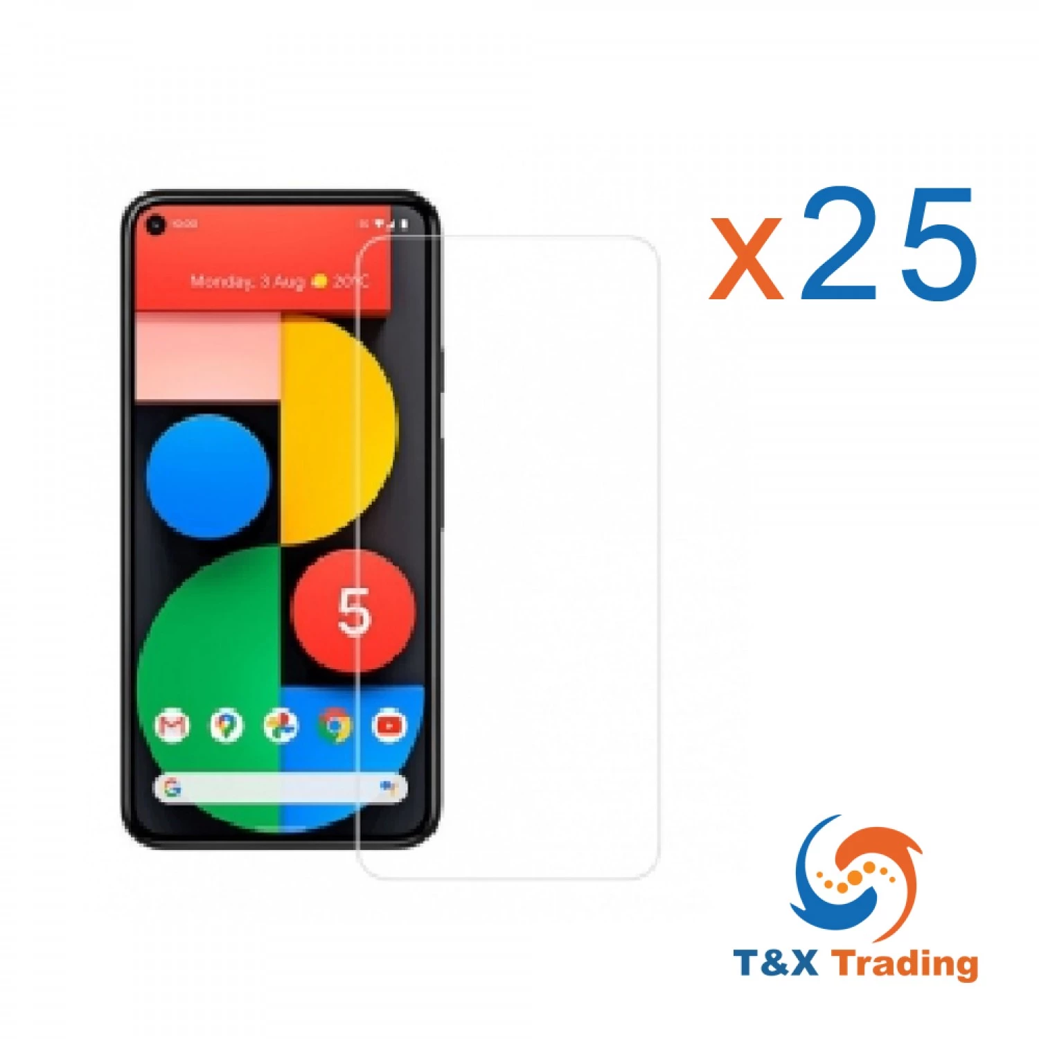 Google Pixel 5 Bulk (25Pcs) Tempered Glass Screen Protector