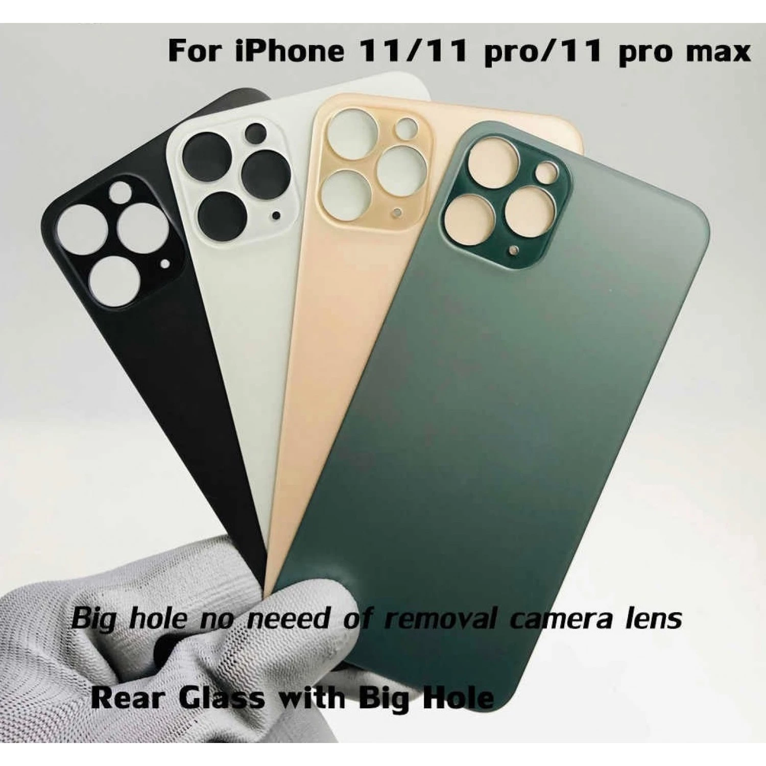 back glass lens BIG camera hole for iphone 11 Pro