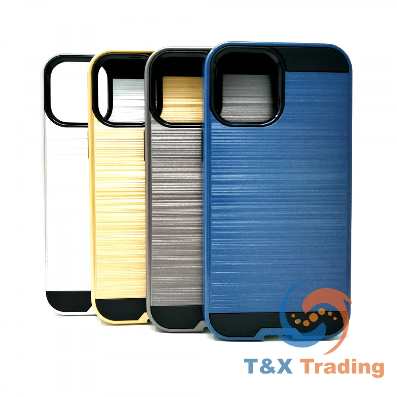 Apple iPhone 12 Pro Max - Slim Sleek Brush Metal Case