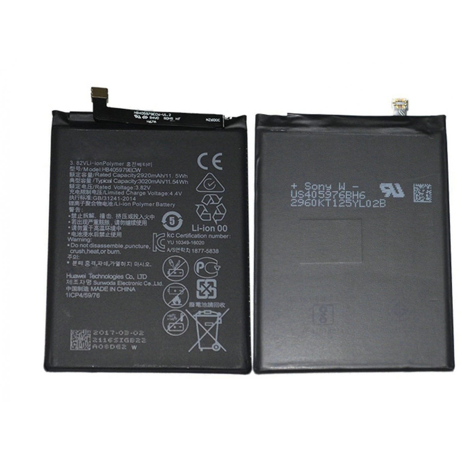 replacement battery HB405979ECW for Huawei Noval Enjoy 6S