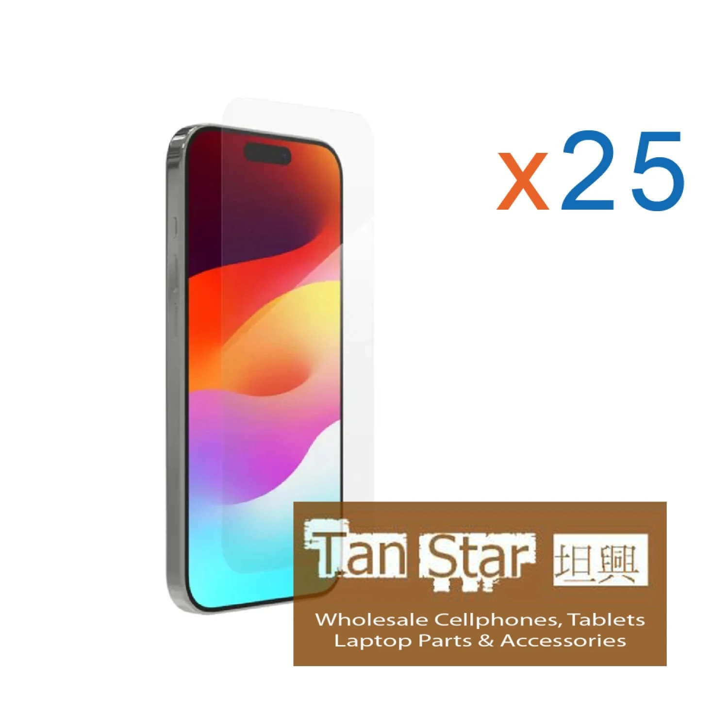 Apple iPhone 15 Plus / 15 Pro Max / 16 Plus Bulk (25Pcs) Tempered Glass Screen Protector
