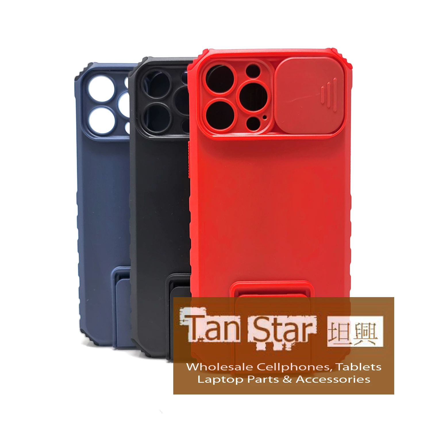 Apple iPhone 14 Pro Max - Stand Up Case with Camera Shield and Kickstand