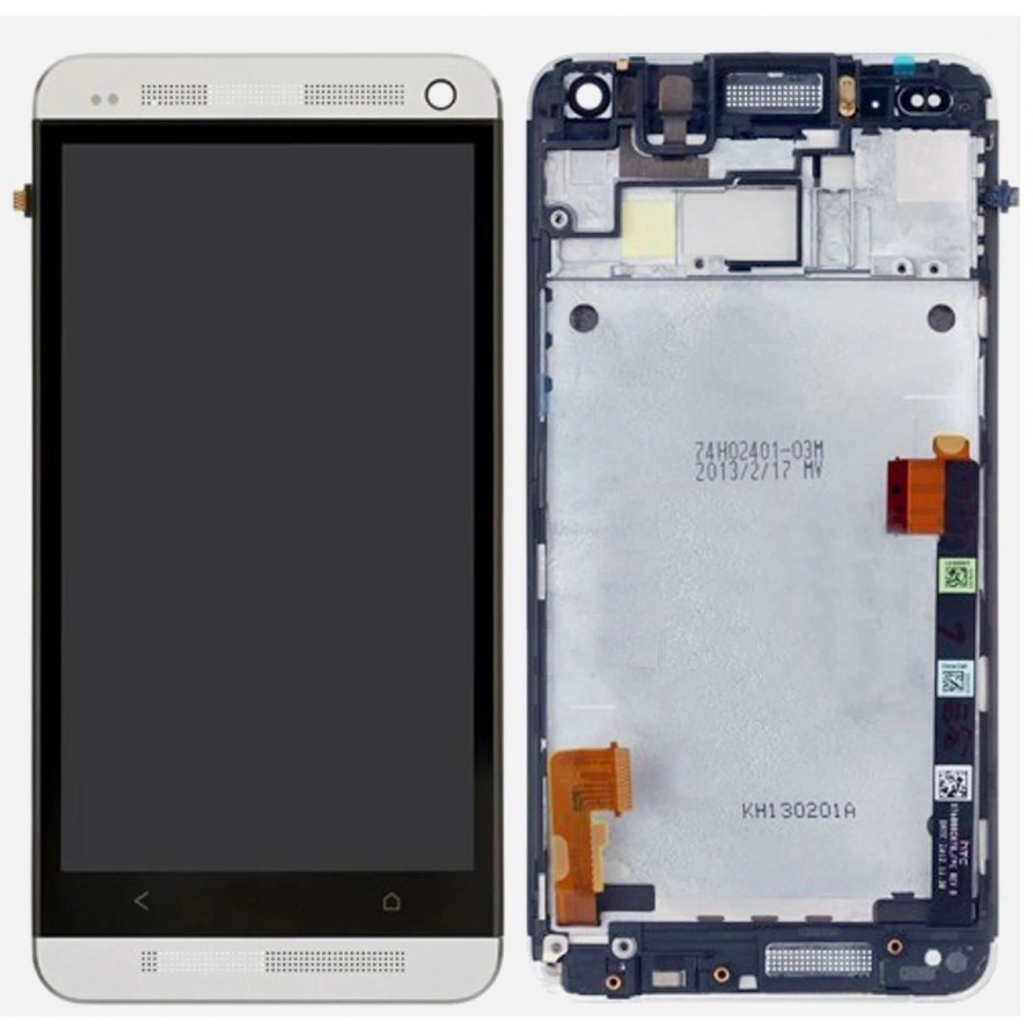 LCD digitizer assembly for HTC M7 One 801e 801h with frame