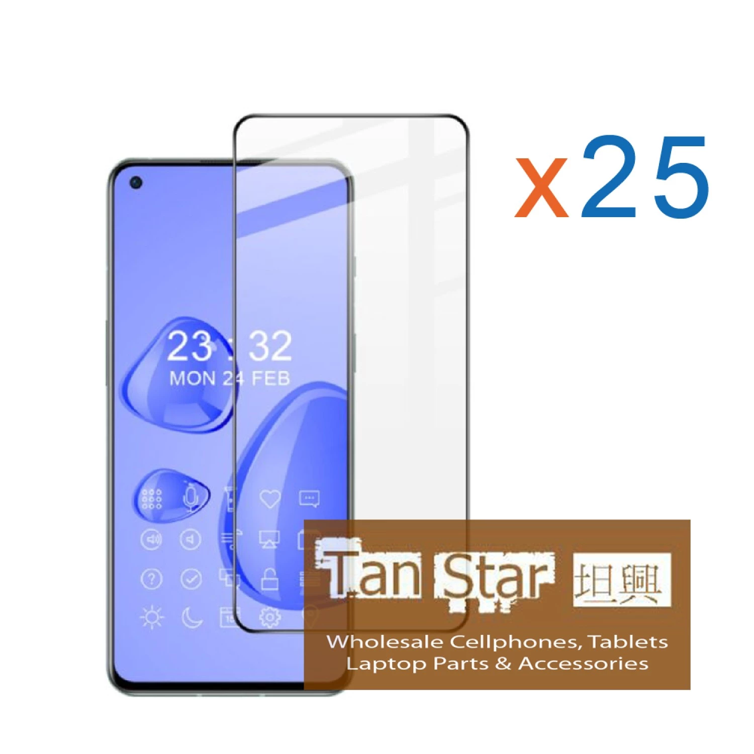 OnePlus 9 / 9R / 9RT / Samsung A71 Bulk (25Pcs) Tempered Glass Screen Protector