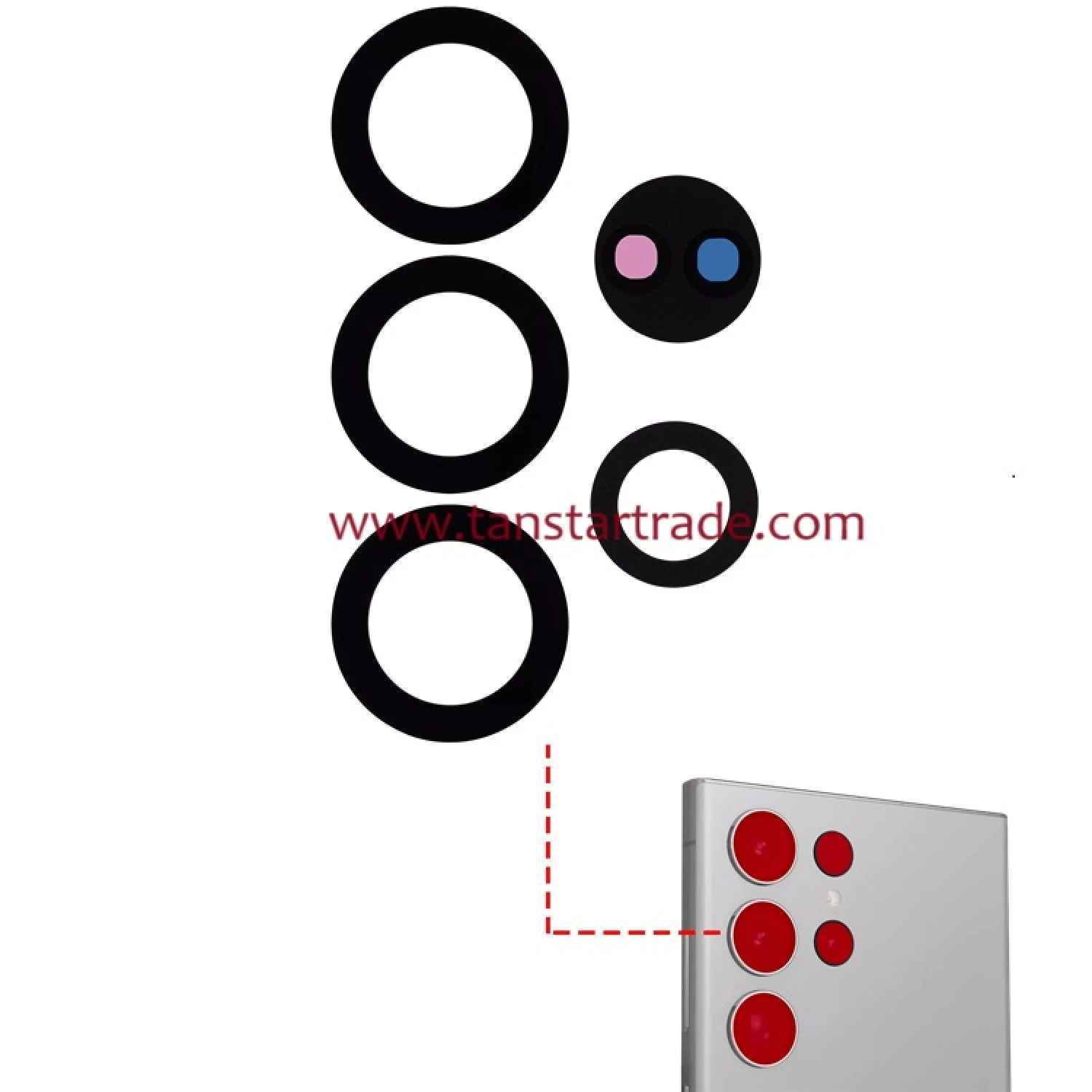 back camera LENS for Samsung S23 Ultra S918 S918U S918A