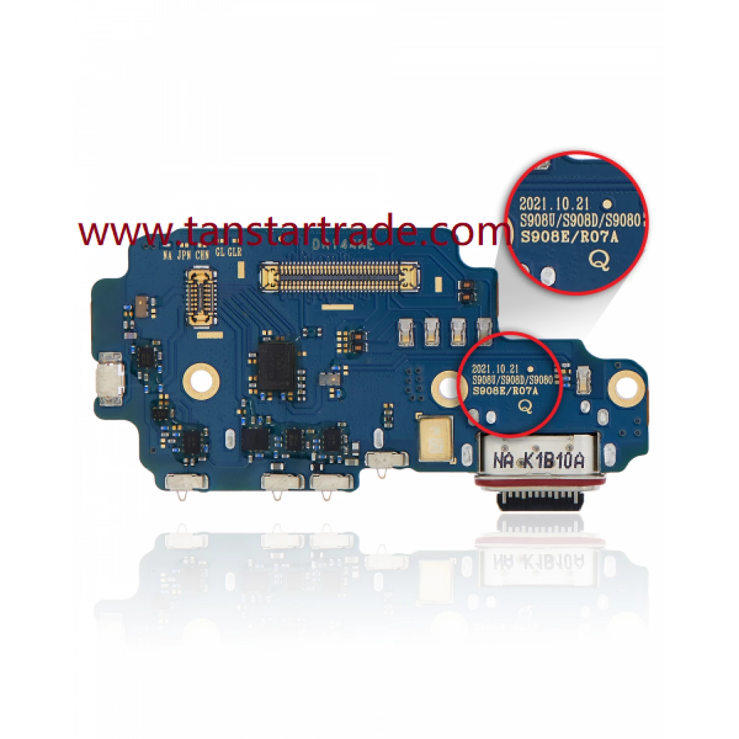 charging port assembly (American Vers.) for Samsung S22 Ultra S908 S908U S908F