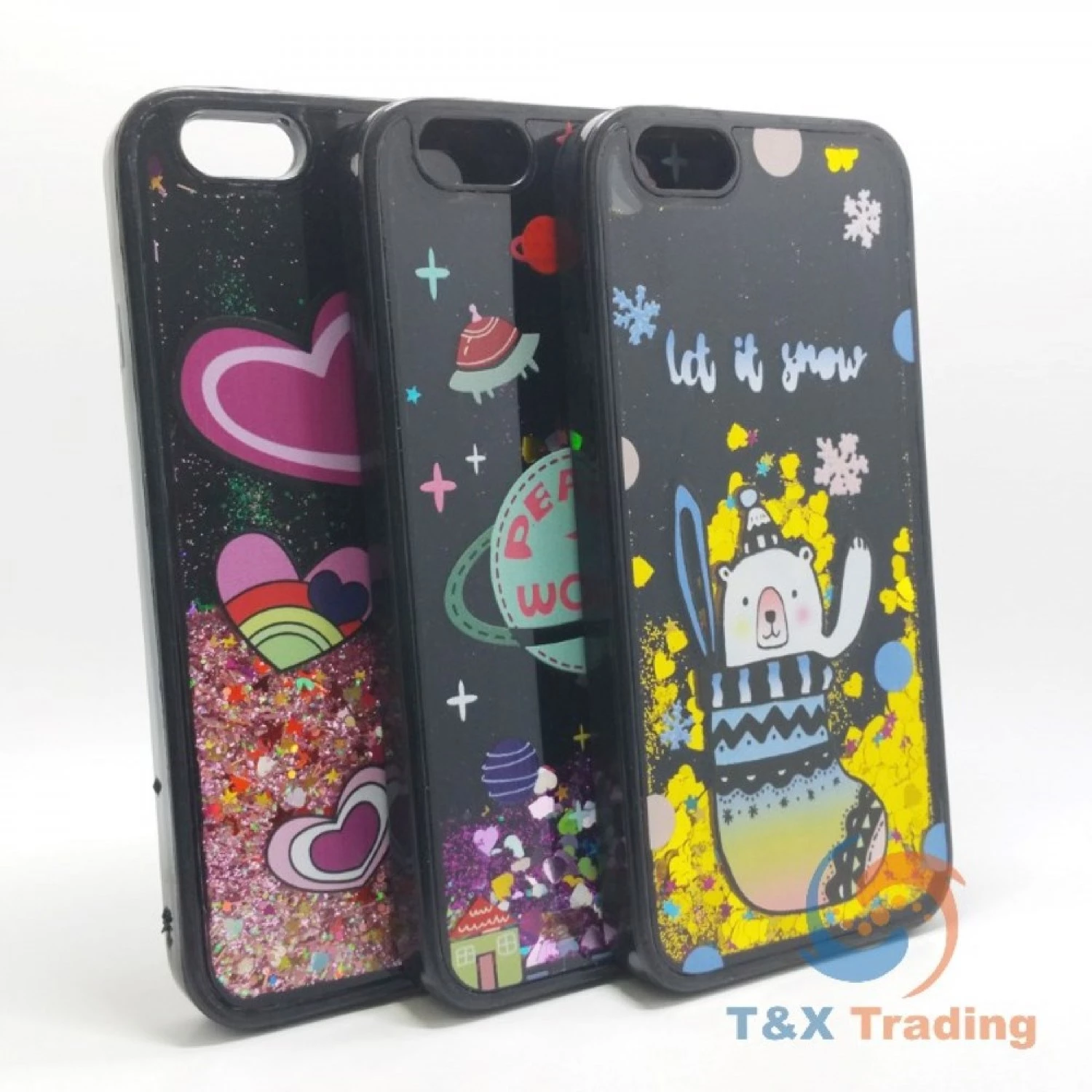 Apple iPhone 6 / 6S - Black Water Liquid Case with Design