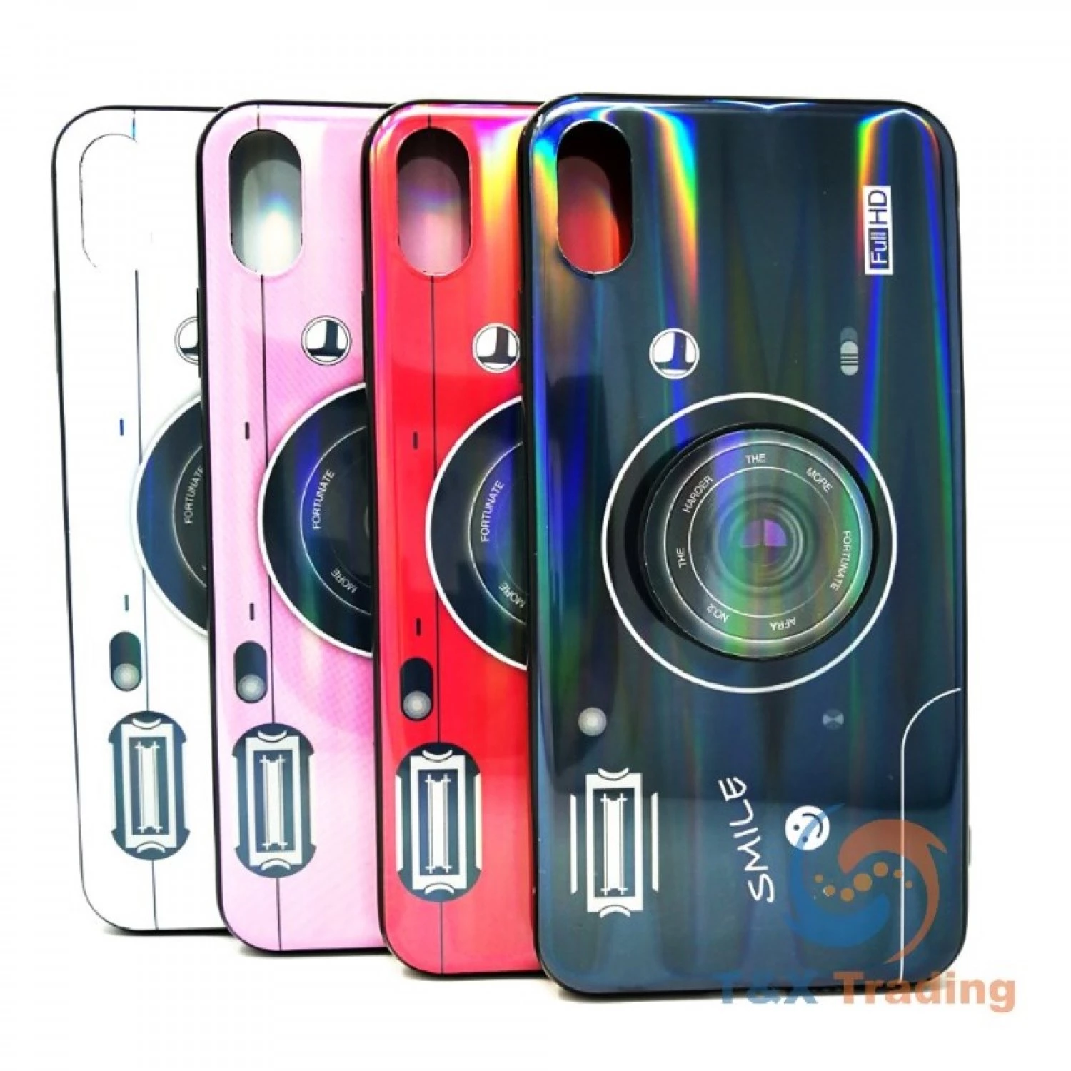 Apple iPhone XR - Holographic Camera Case with Pop Socket