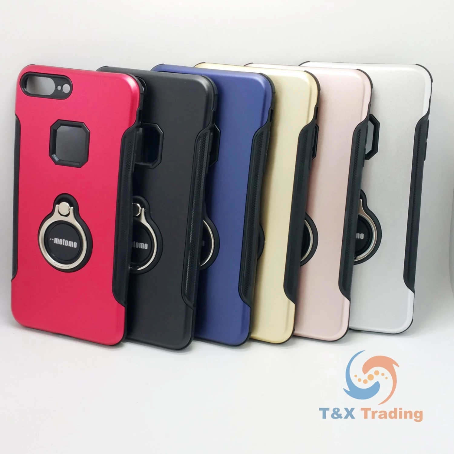 Apple iPhone 7 Plus / 8 Plus - Aluminum Case with Ring Kickstand