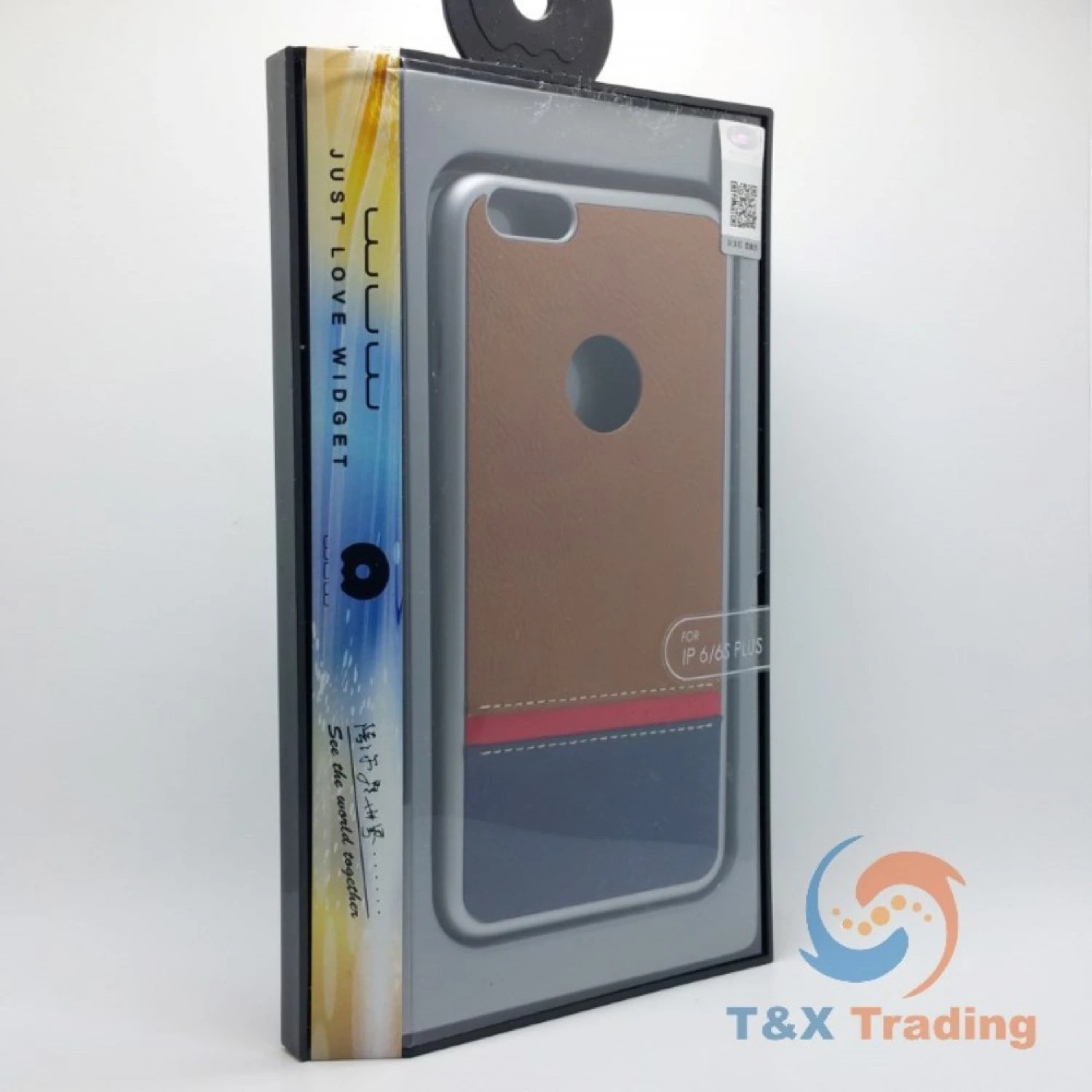 Apple iPhone 6 Plus / 6S Plus - WUW Leather Coated Silicone Hard Case