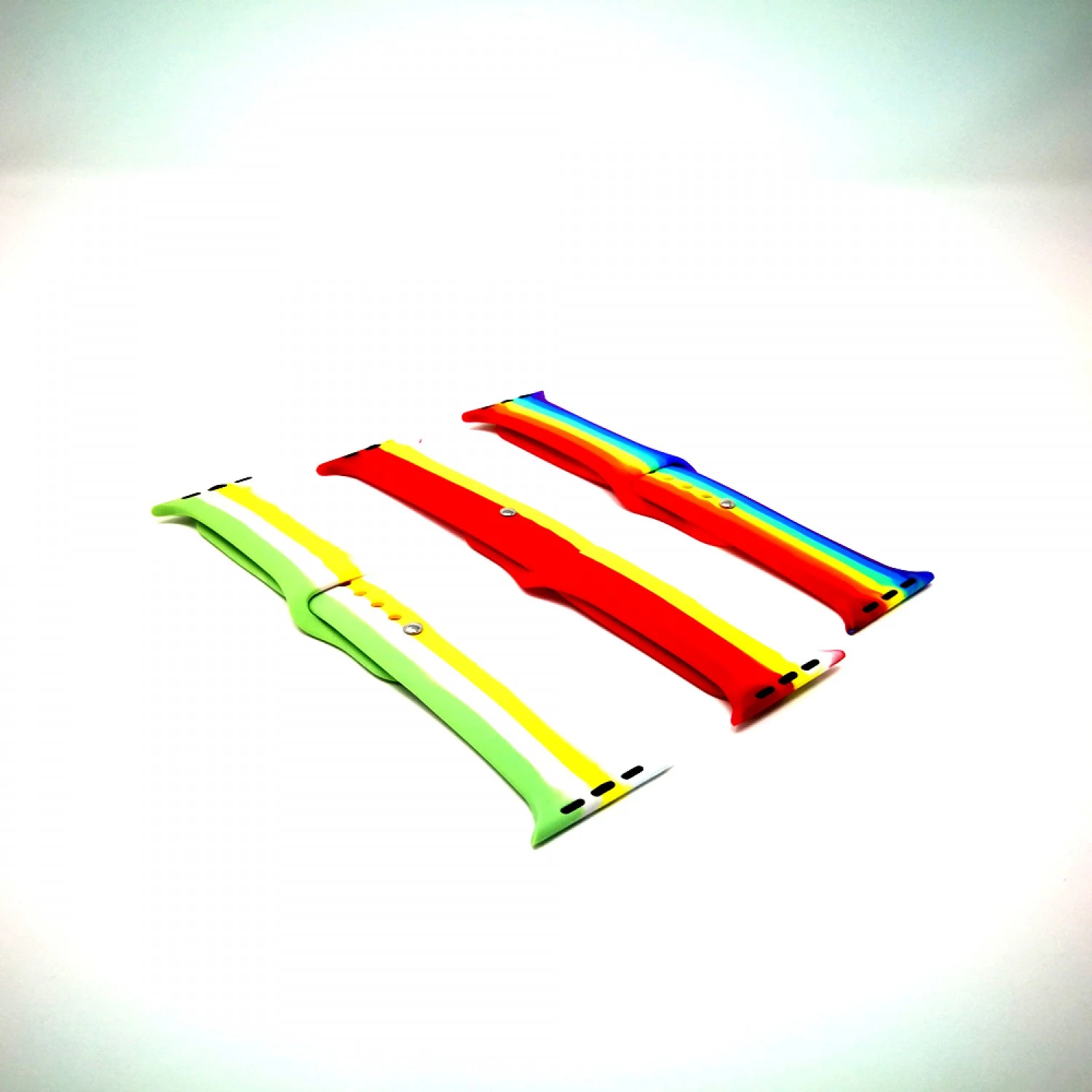 Apple iWatch 38mm / 40mm / 41mm / 42mm ( Series 10 ) - Smart Watch COLOR Series Silicone Band Strap (Mix Colors)