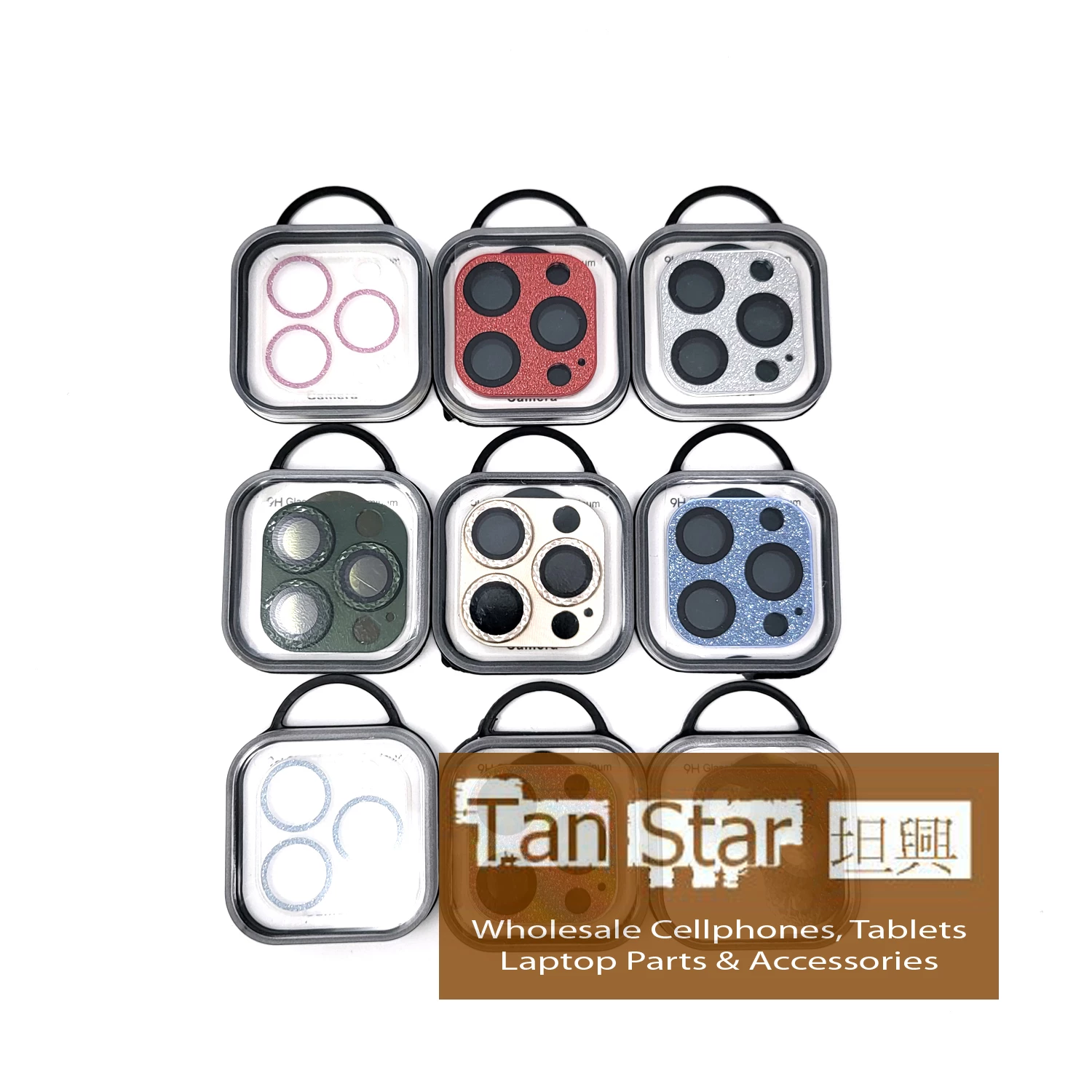 Apple iPhone 13 Pro Max - Bling Bling Back Camera Tempered Glass Screen Protector (Mixed Colors)