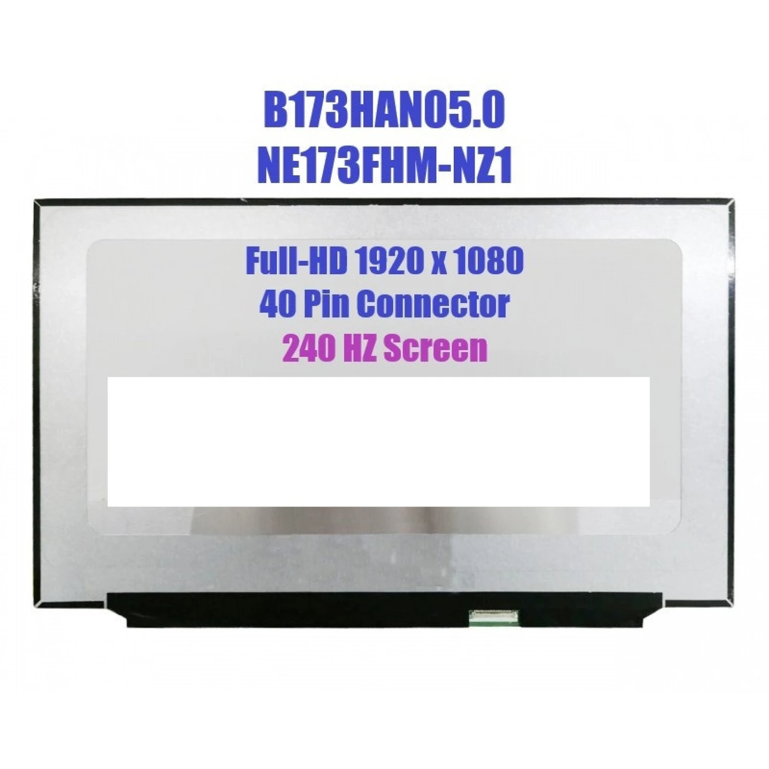 17.3" Laptop LCD Screen 1920x1080p 40 pins B173HAN05.0