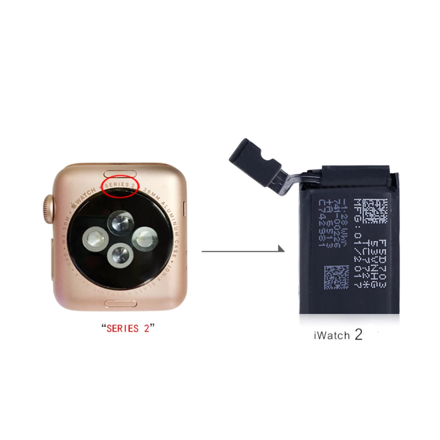 replacement battery For Apple iWatch 2Gen 38mm