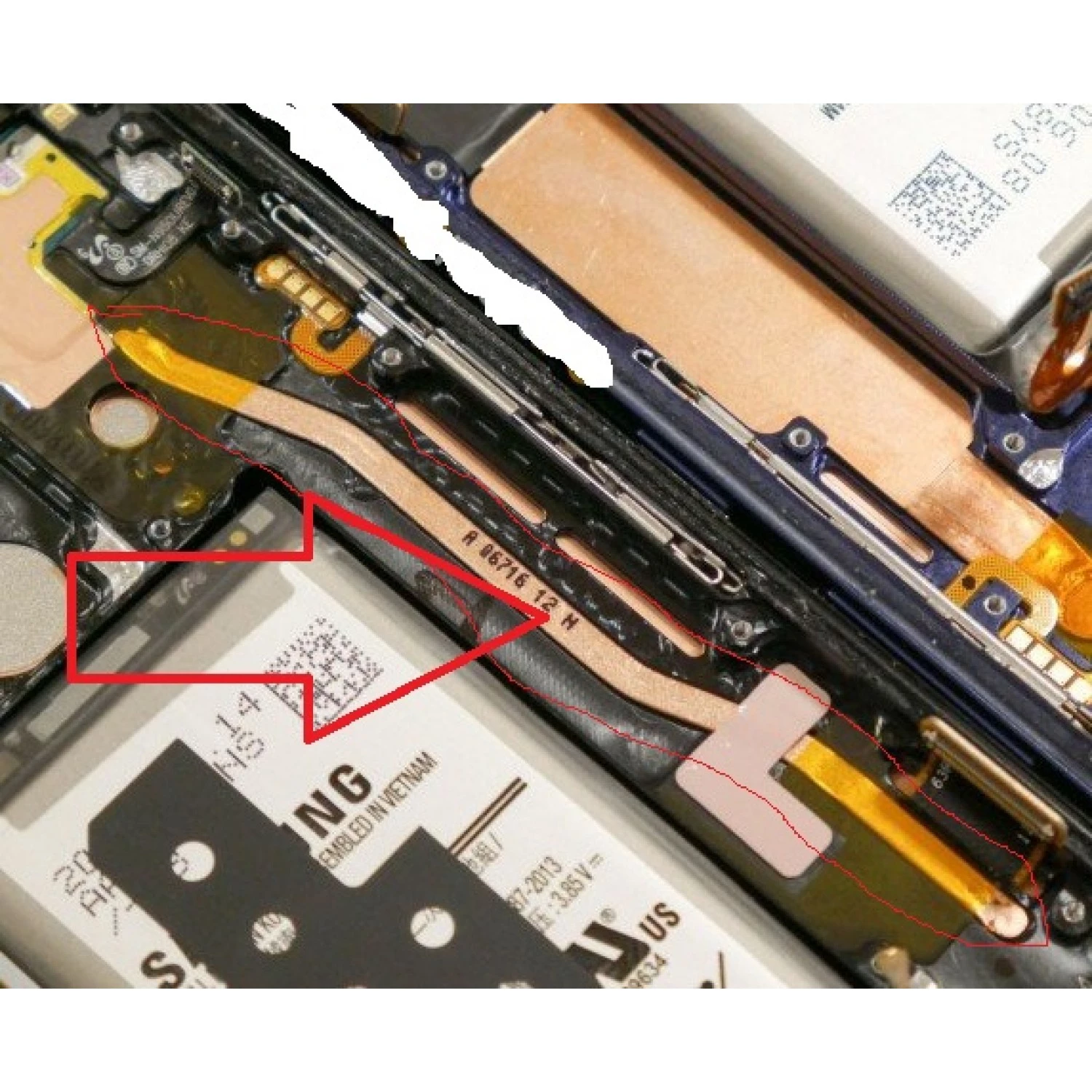 cooling vapor for Samsung note 8 N9500 N950 N950F N950A