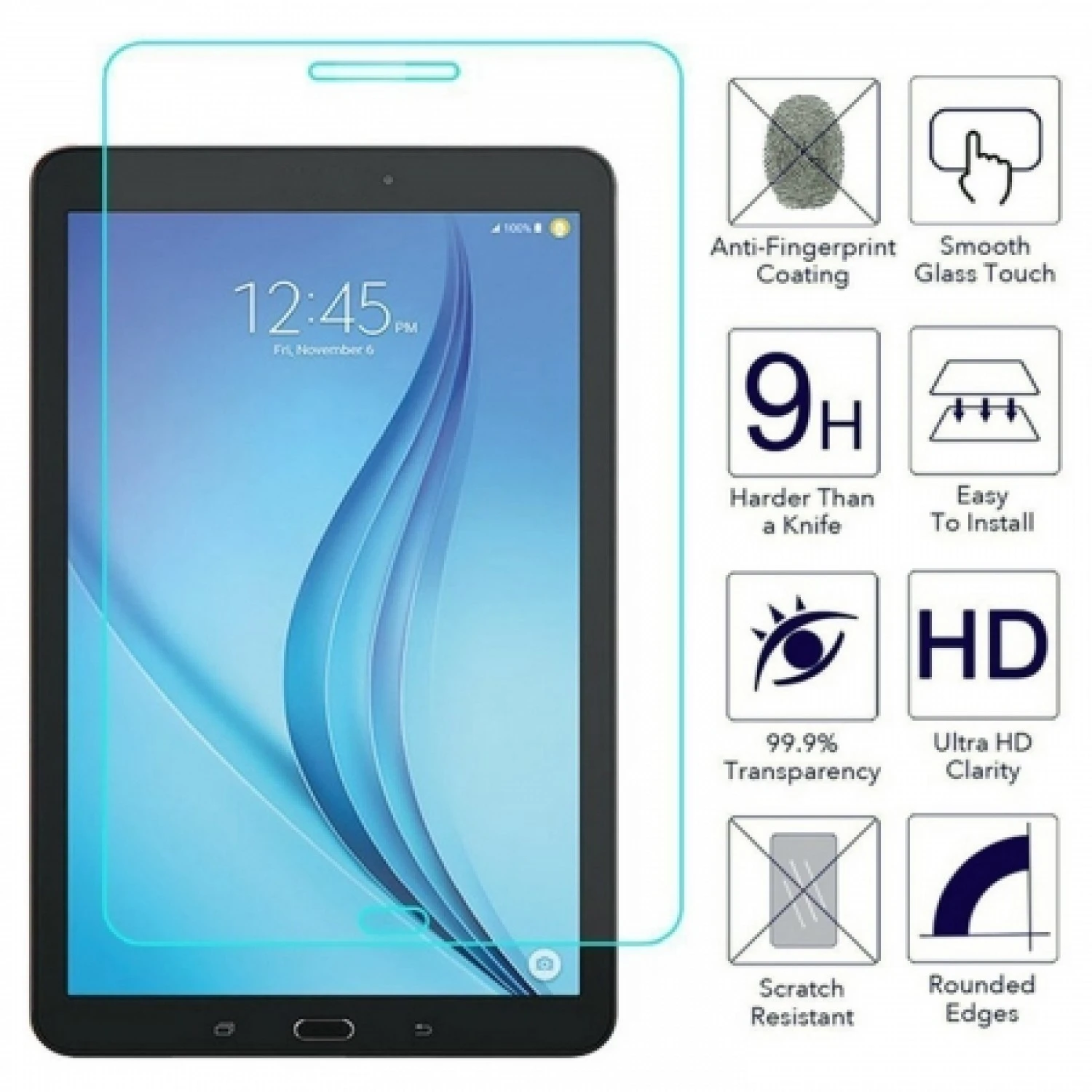 Samsung Galaxy Tab E 8" Tempered Glass Screen Protector (T377)