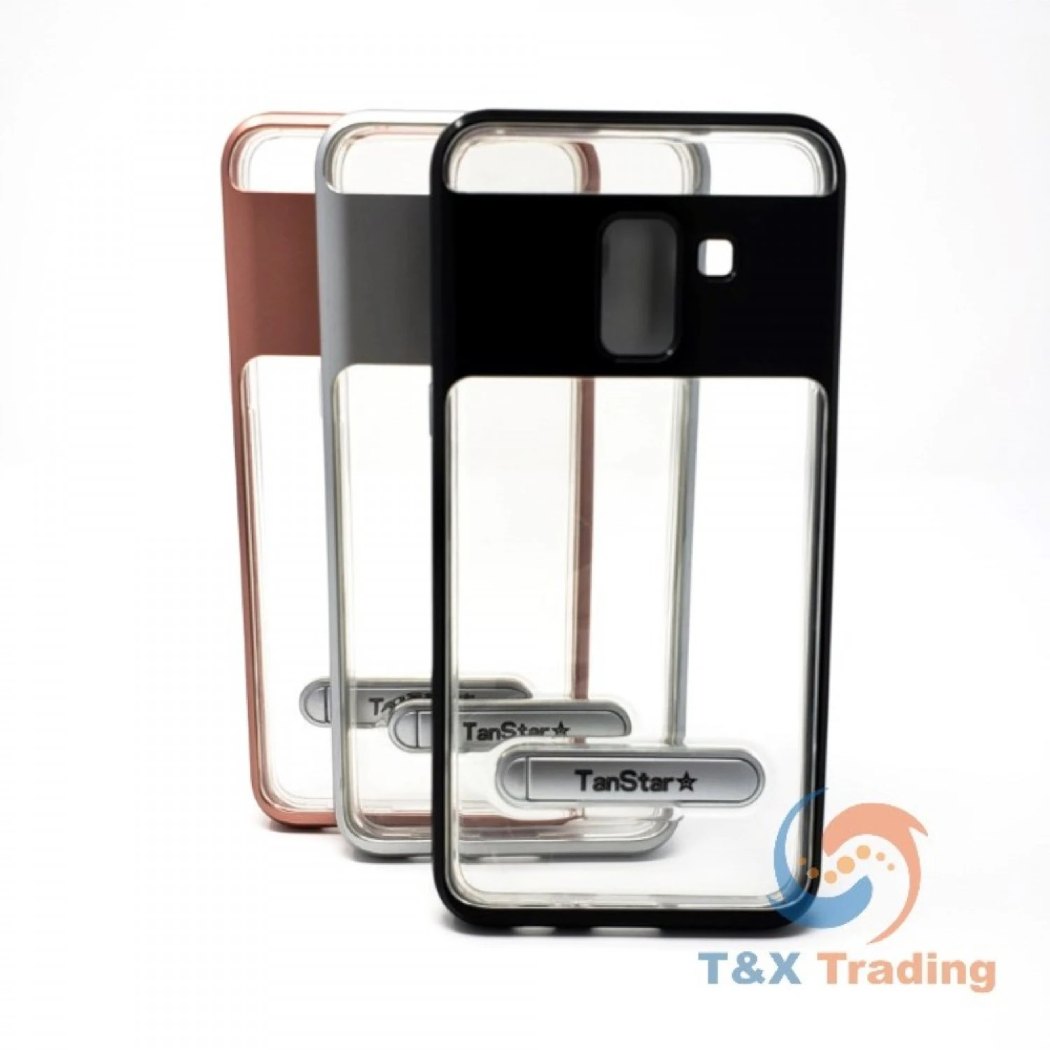Samsung Galaxy A8 2018 (A530) - TanStar Aluminum Bumper Frame Case with Kickstand