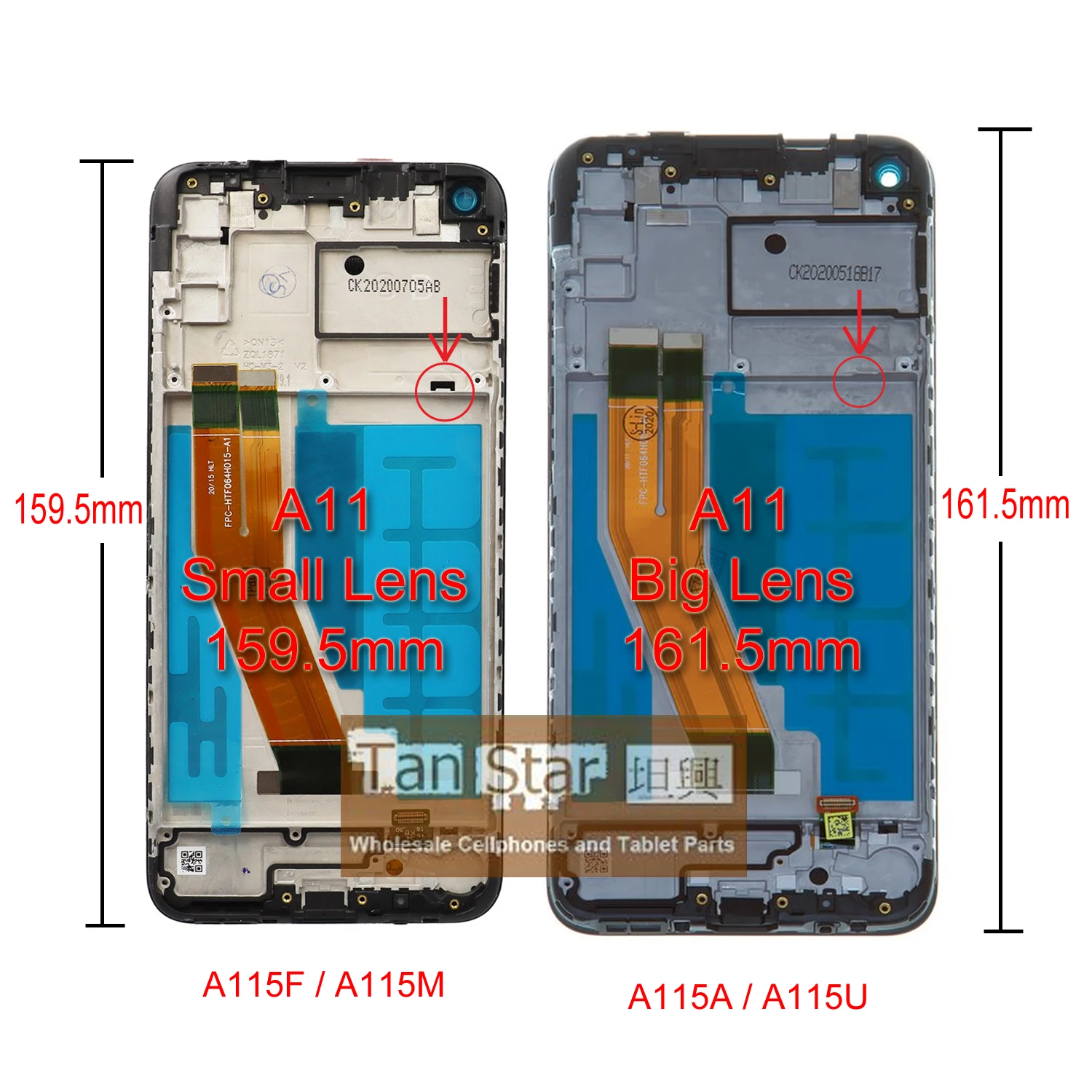 LCD Display with FRAME for Samsung Galaxy A11 A115 A115F