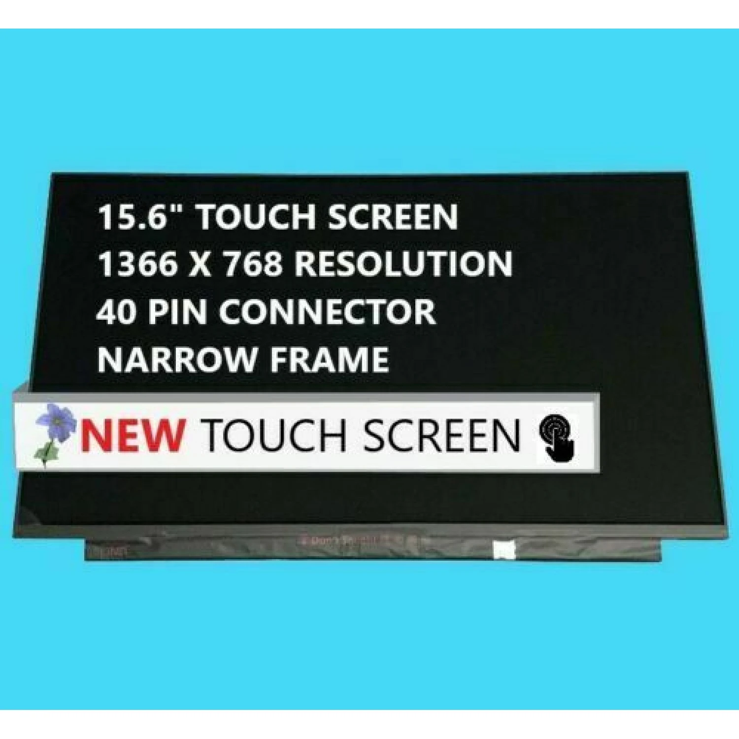 15.6" Laptop LCD Screen + Touch Screen 1366x768p 40 pins NT156WHM-T03 V8.1