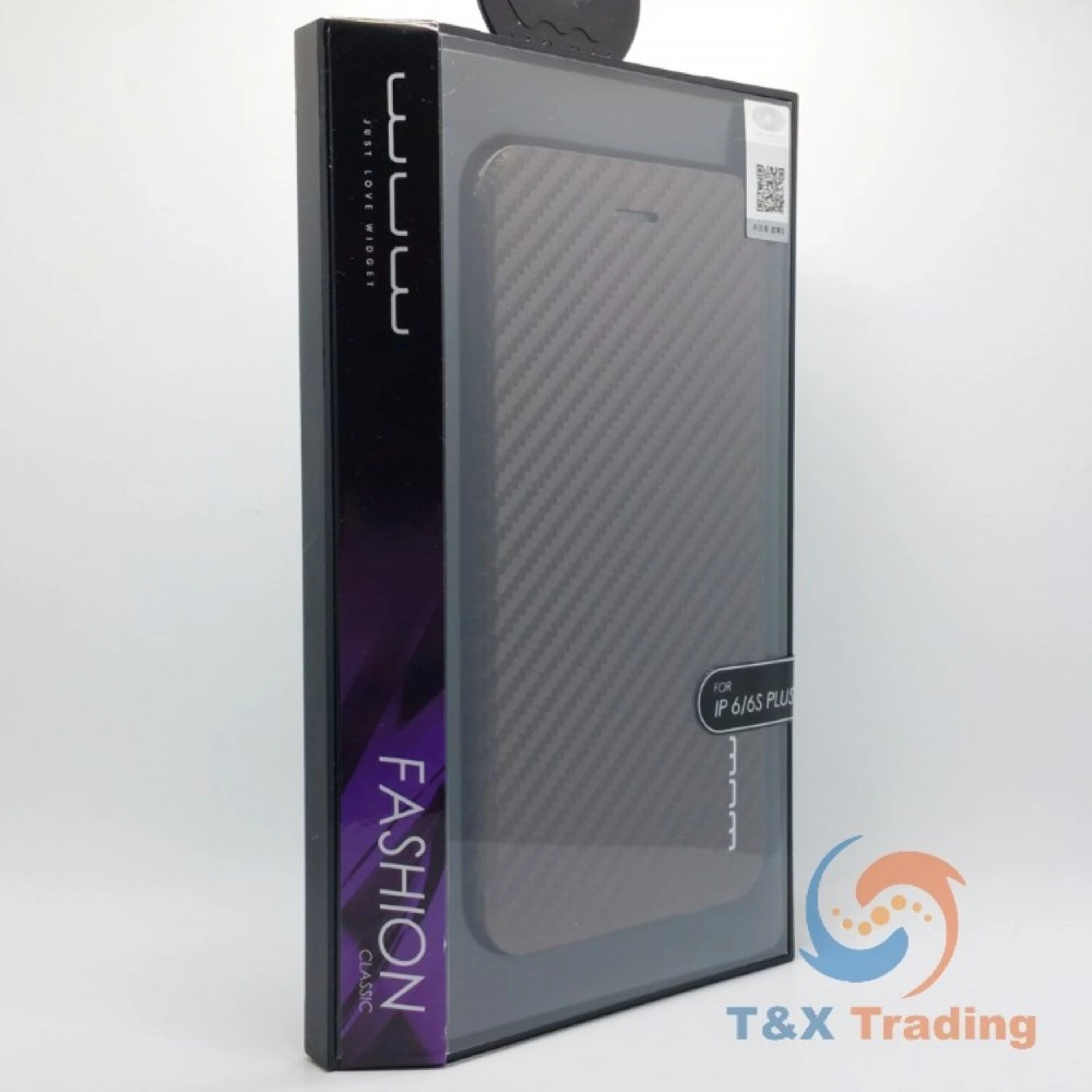 Apple iPhone 6 Plus / 6S Plus - WUW Flip Carbon Fiber Wallet Case