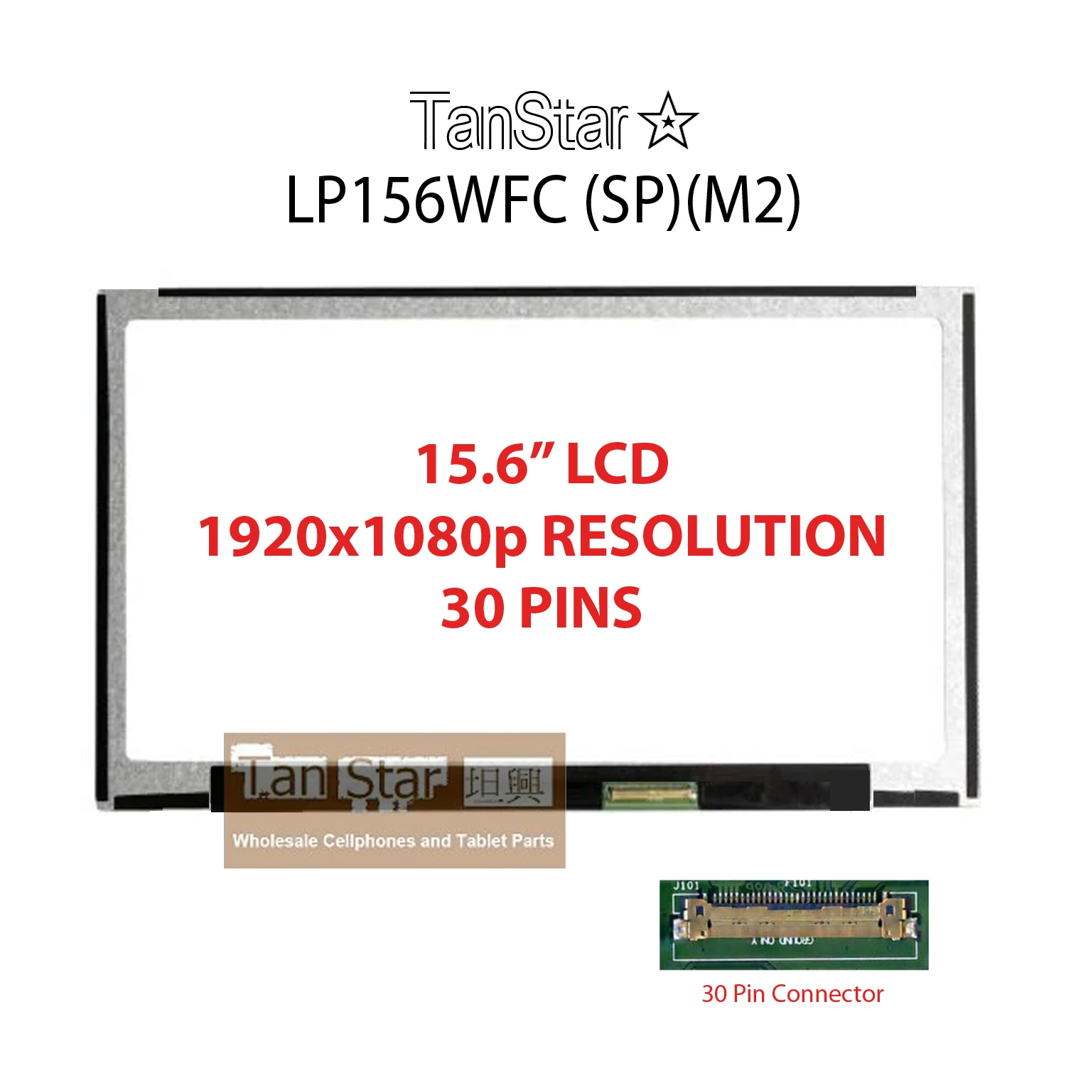 15.6" Laptop LCD Screen 1920x1080p 30 Pins LP156WFC(SP)(M2)