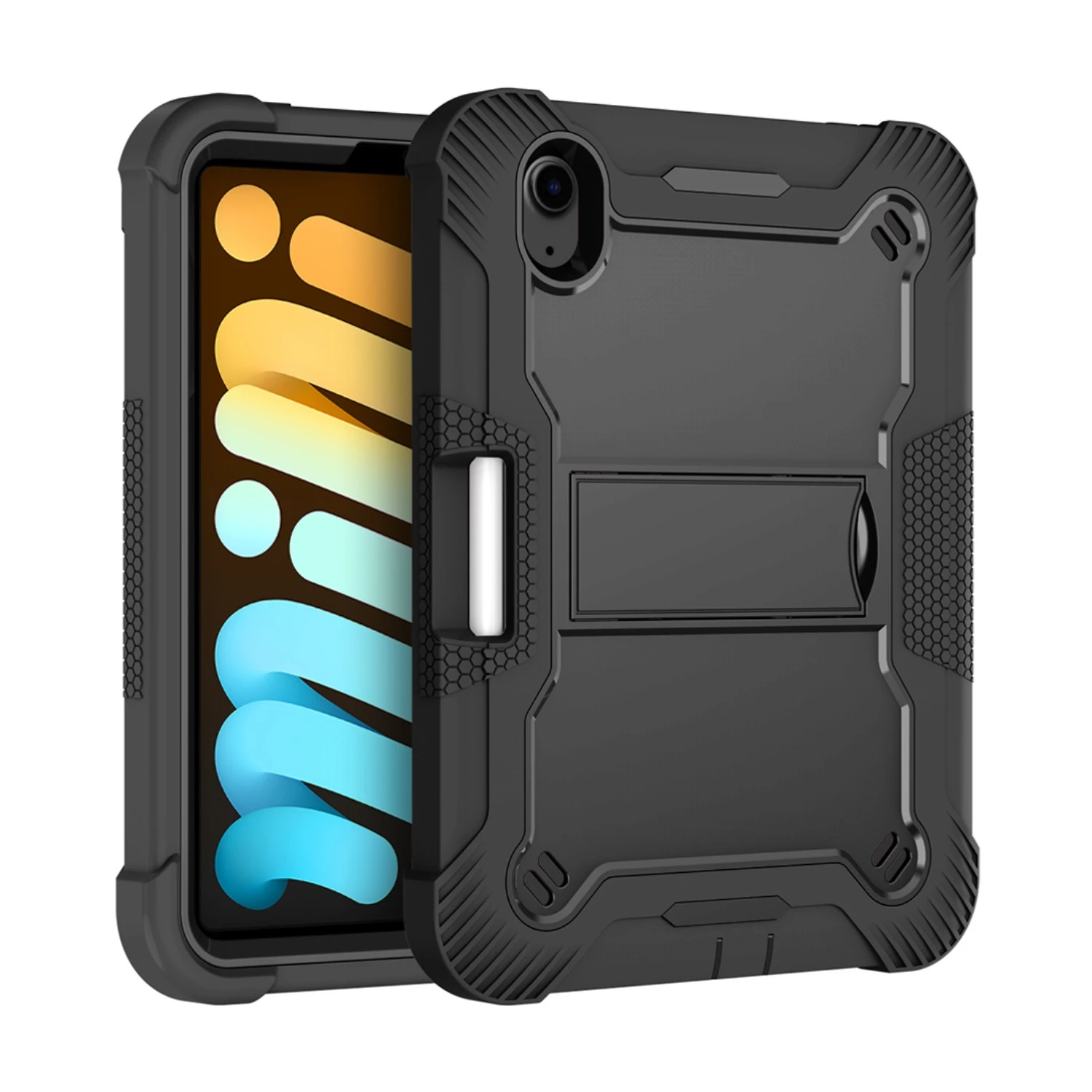 Apple iPad Mini 6 / 7 - Heavy Duty Shockproof Rotatable Case with Kickstand