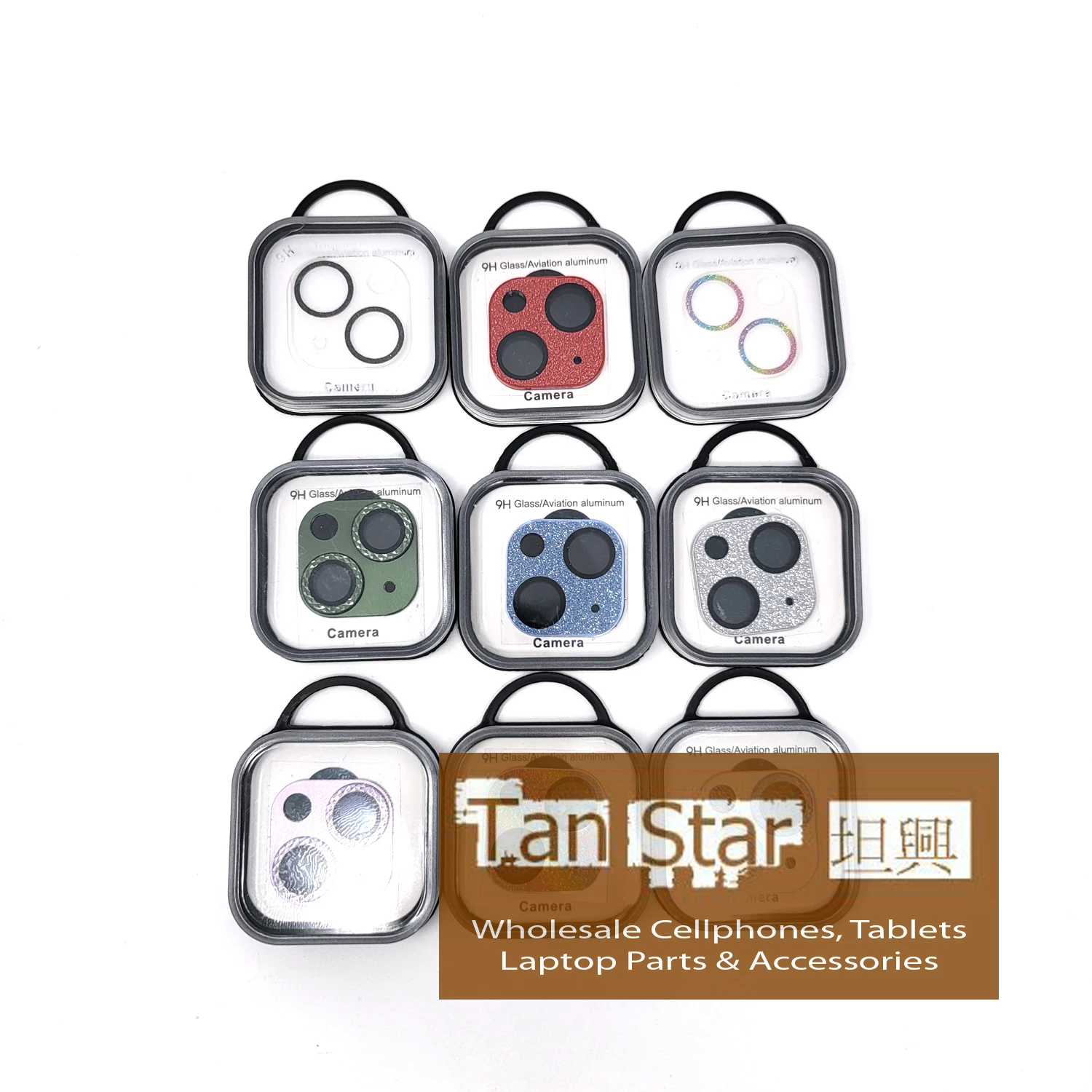 Apple iPhone 13 Mini / 13 - Bling Bling Back Camera Tempered Glass Screen Protector (Mixed Colors)