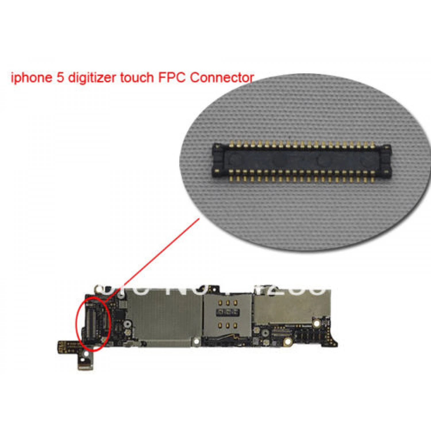 digitizer connector on logic board for iphone 5