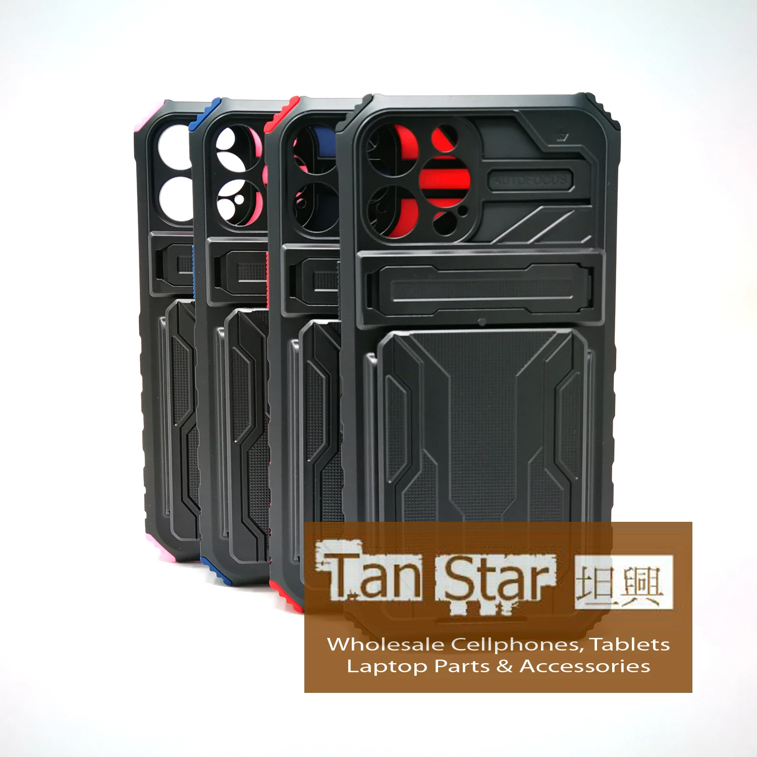 Apple iPhone 12 Pro - Auto Focus Removable Credit Card Holder Case with Kickstand