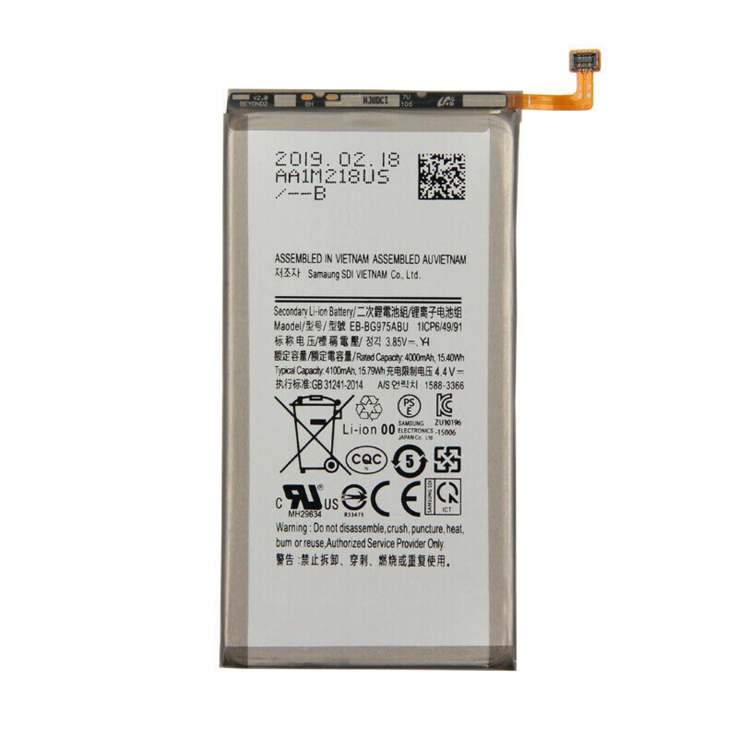 replacement battery EB-BG975ABU for Samsung S10 Plus G9750 G975 G975A